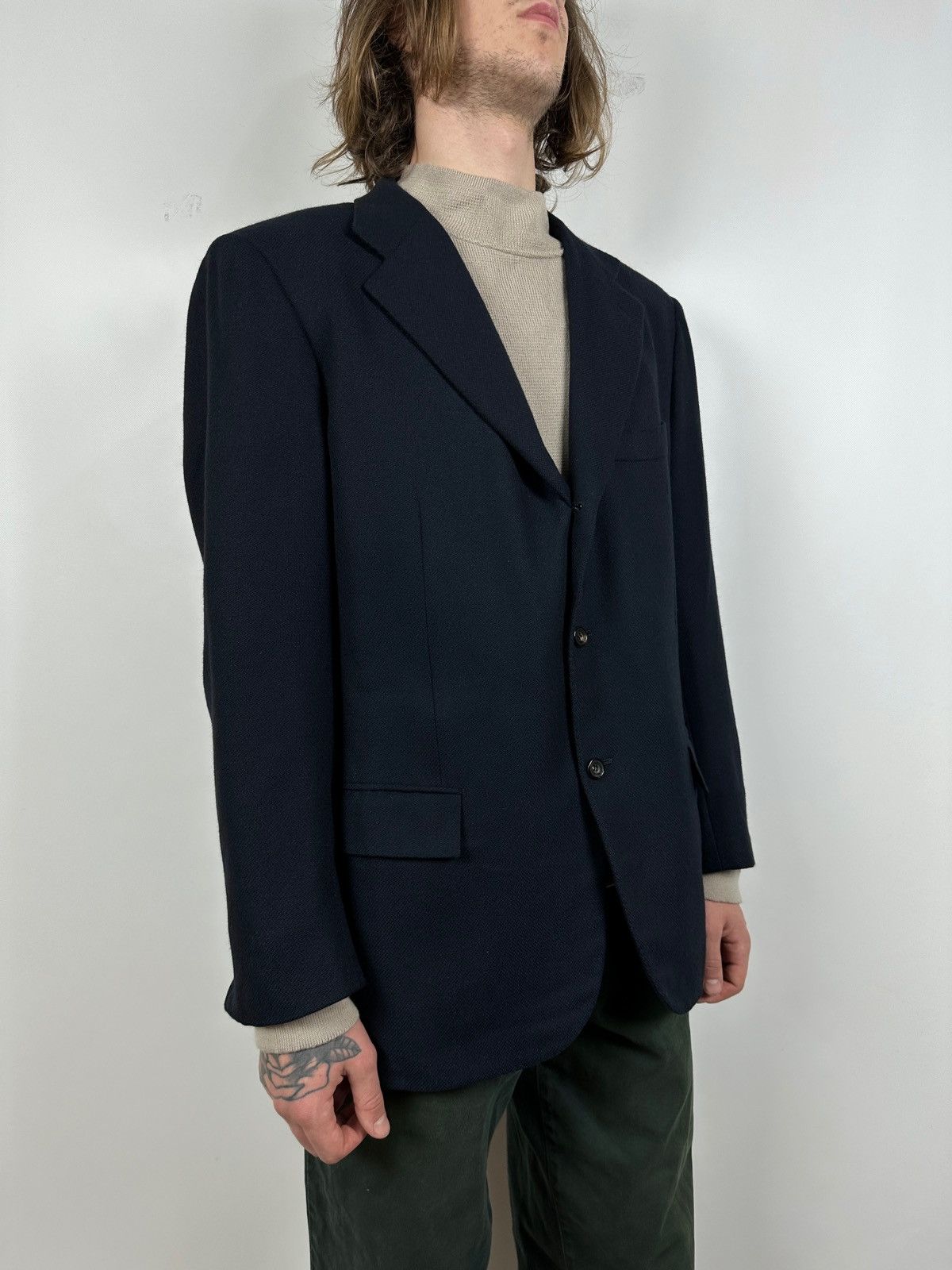 Kiton Vintage Kiton 3 Button Cashmere Blazer Jacket Size 54R - 5 Thumbnail