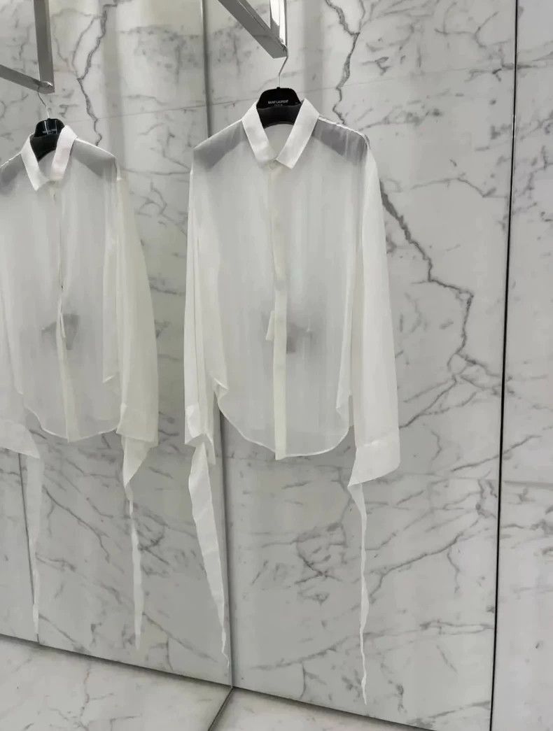 Saint Laurent Paris Saint Laurent 23SS Floaty Ribbon Shirt-2505 Size US M / EU 48-50 / 2 - 7 Thumbnail
