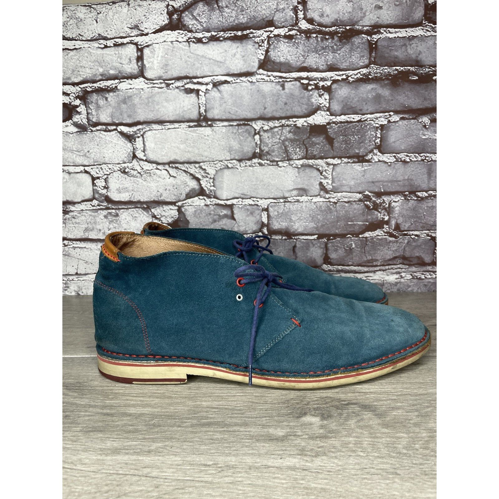 Ted Baker Ted Baker London Blue Suede Leather Lace Ankle Chukka Boots Size US 11 / EU 44 - 18 Thumbnail
