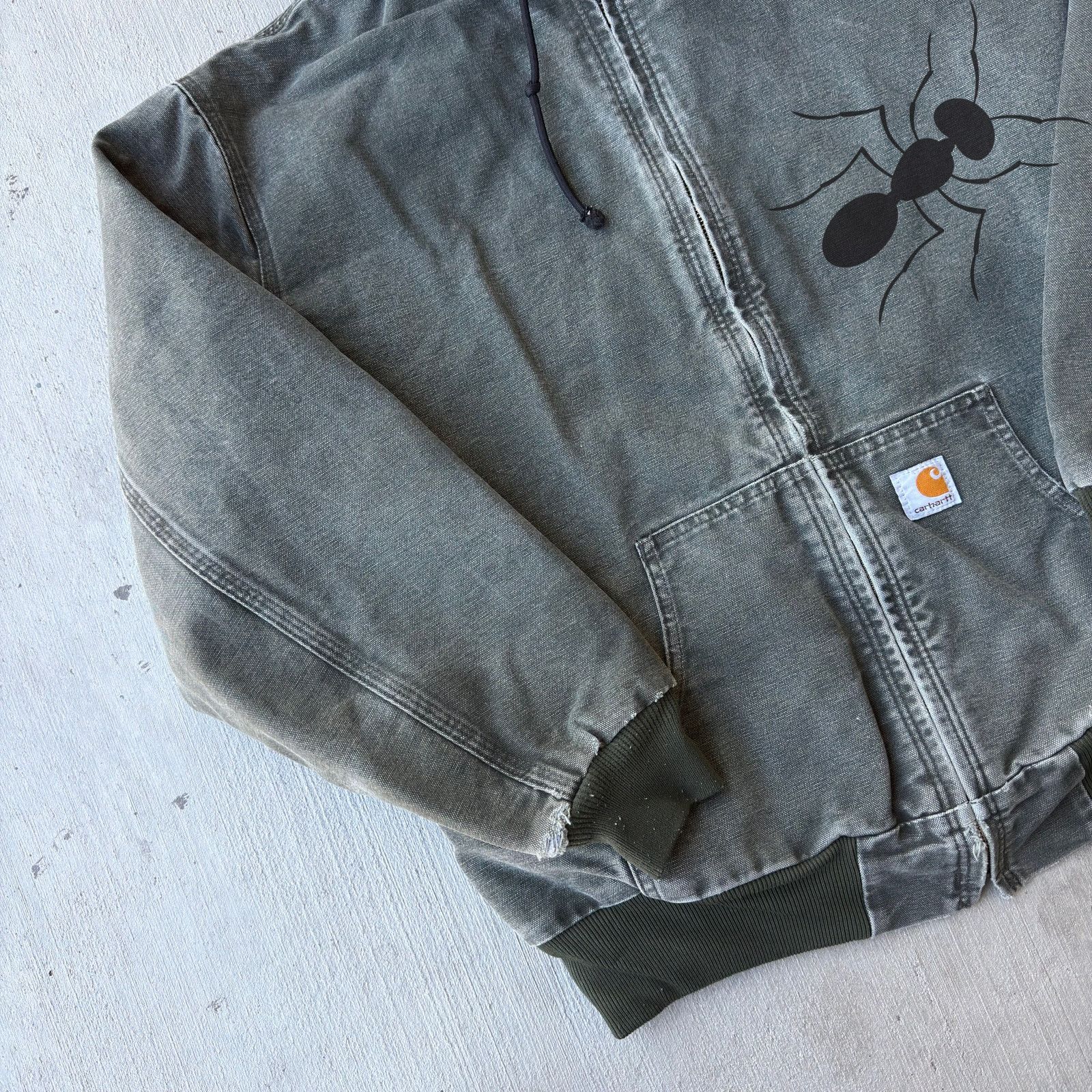 Carhartt × Vintage Carhartt WOMENS WJ130 MOS green hooded work wear jacket Size US XL / EU 56 / 4 - 2 Thumbnail