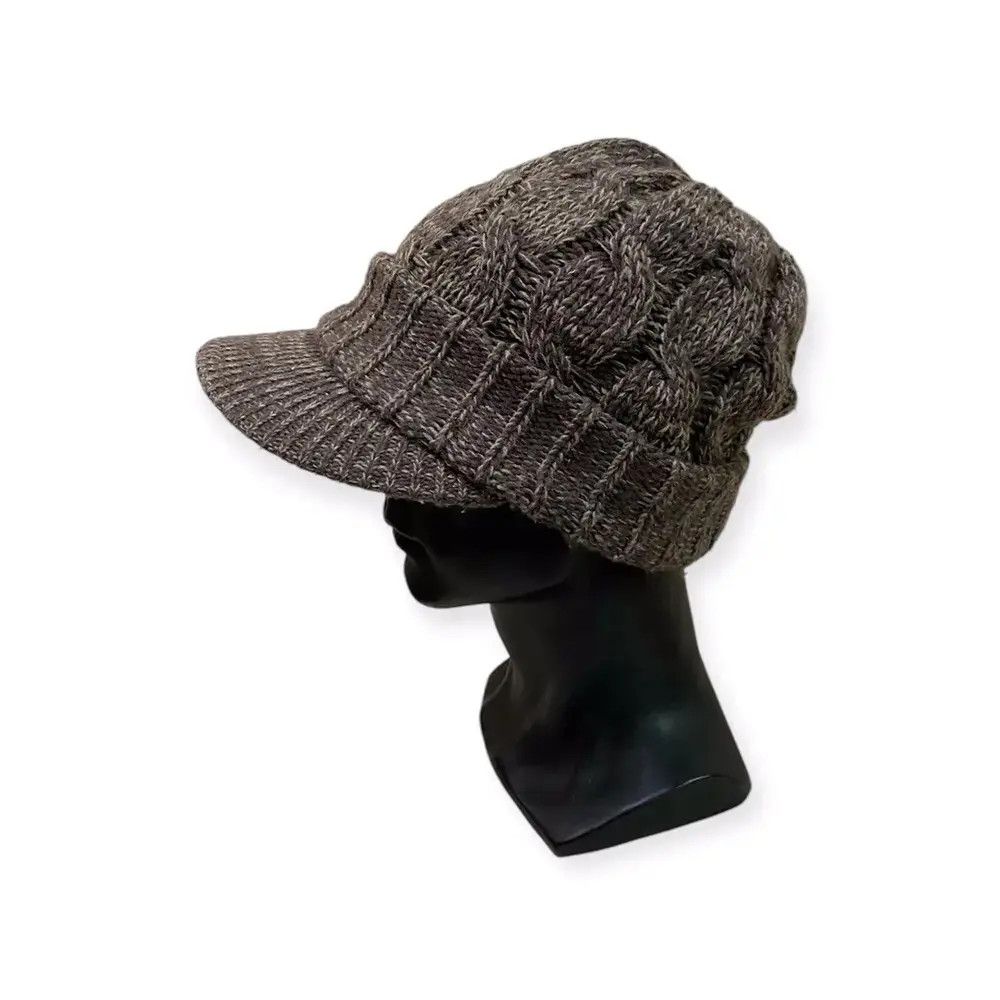 Japanese Brand Rare Design Knit Visor Beanie Hat Size ONE SIZE - 1 Thumbnail