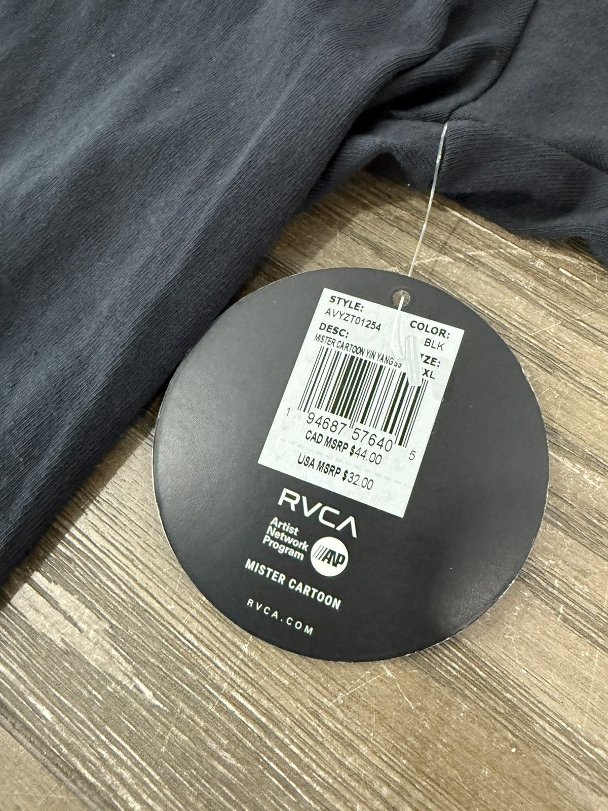 Designer × RVCA ⚡️ RVCA x Mr Cartoon YING YANG Tee Shirt Black 2XL XXL ⚡️ Size US XXL / EU 58 / 5 - 7 Thumbnail