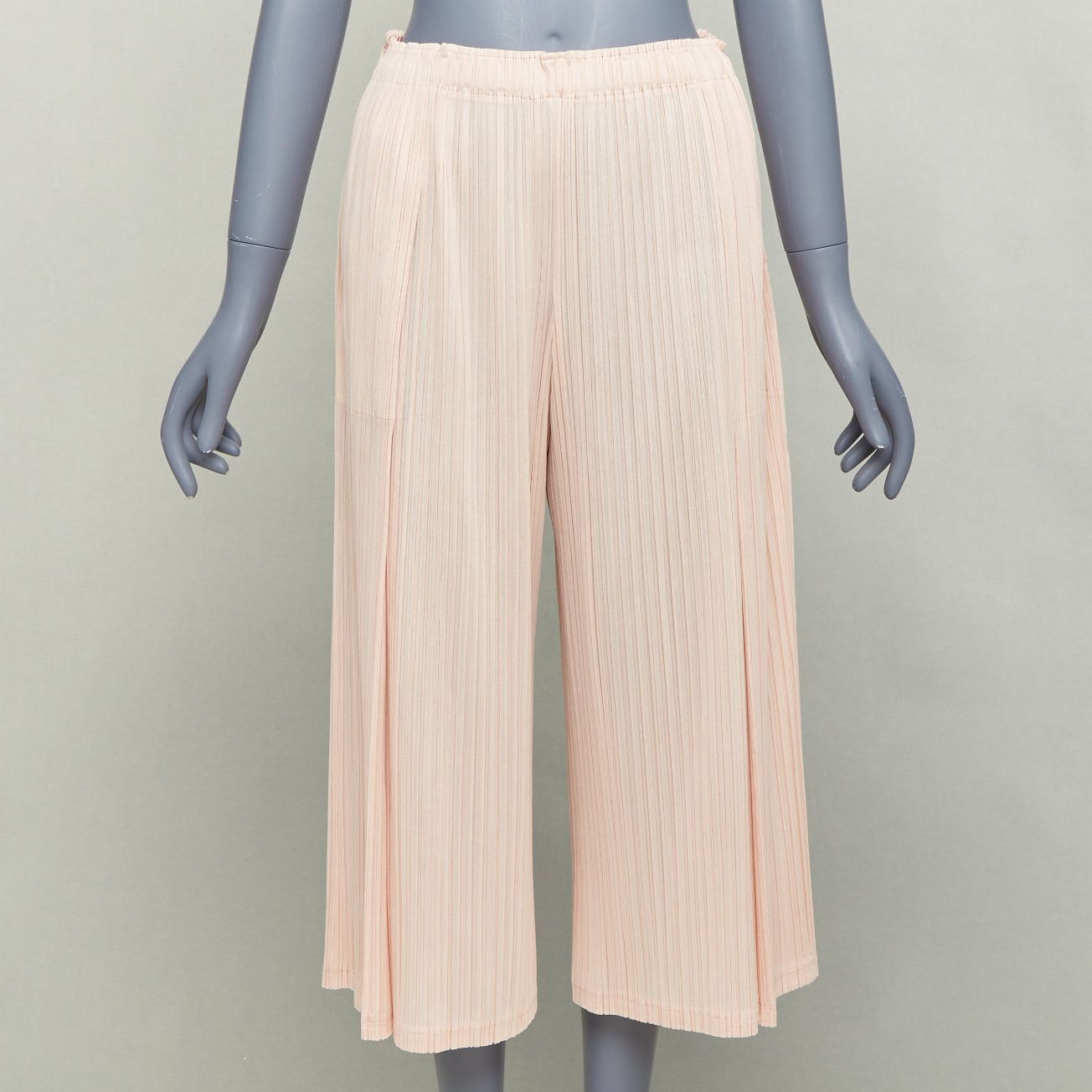 Issey Miyake ISSEY MIYAKE Pleats Please pink plisse high waist wide mellow pants JP4 XL Size 32" / US 10 / IT 46 - 1 Thumbnail