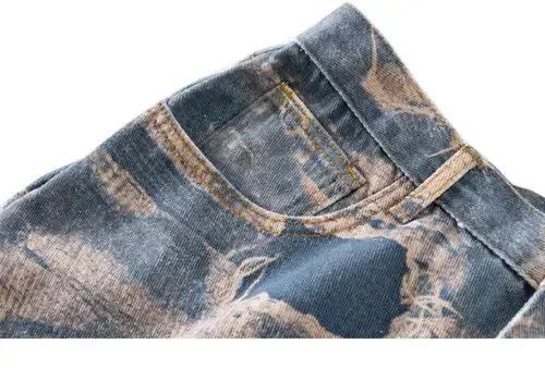 Japanese Brand #30 Tie-Dye Print Print Flared Wide Leg Jeans Size US 34 / EU 50 - 4 Thumbnail