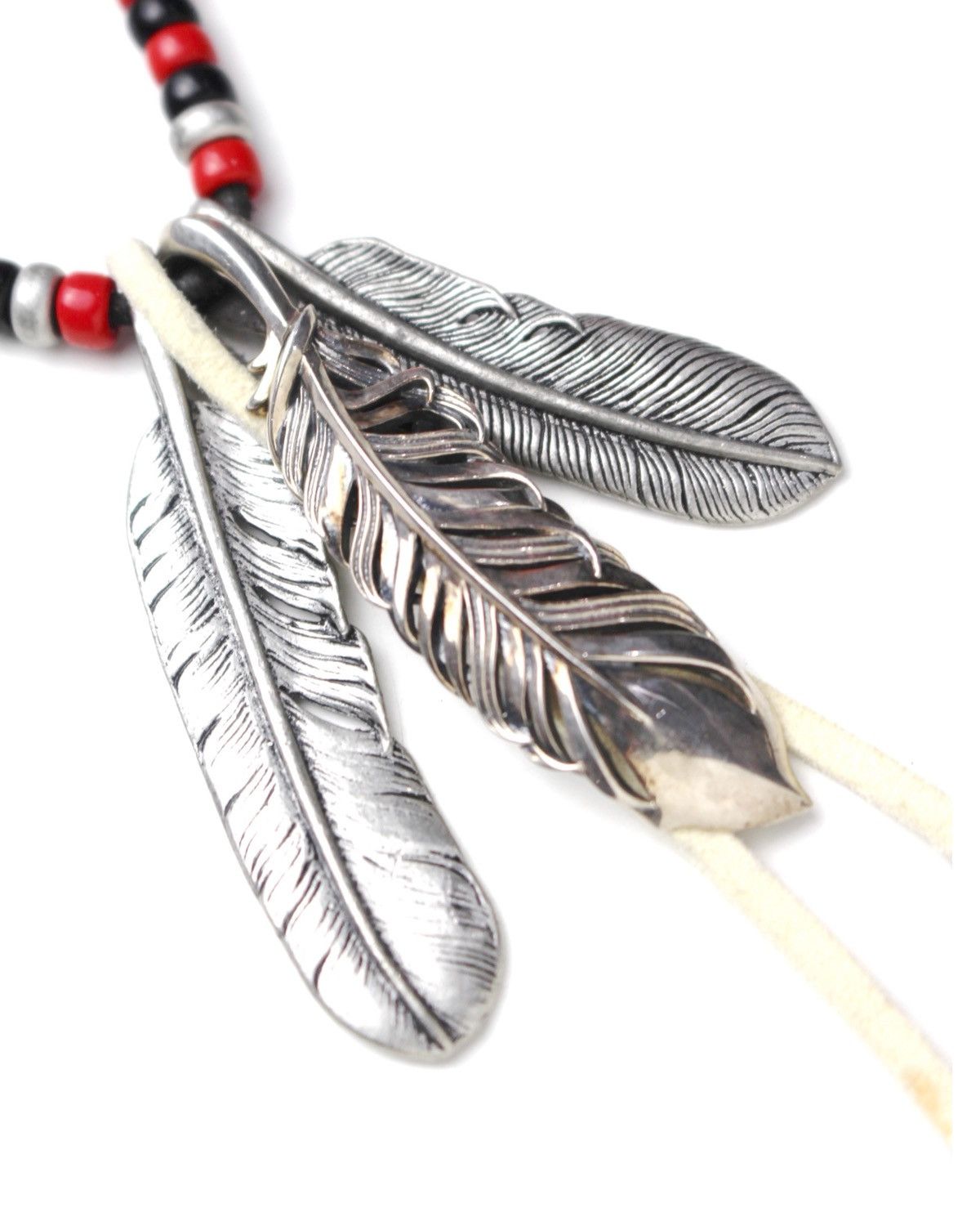 Vintage 2000S JAPANESE HANDCRAFTED NATIVE FEATHER SILVER NECKLACE Size ONE SIZE - 4 Thumbnail