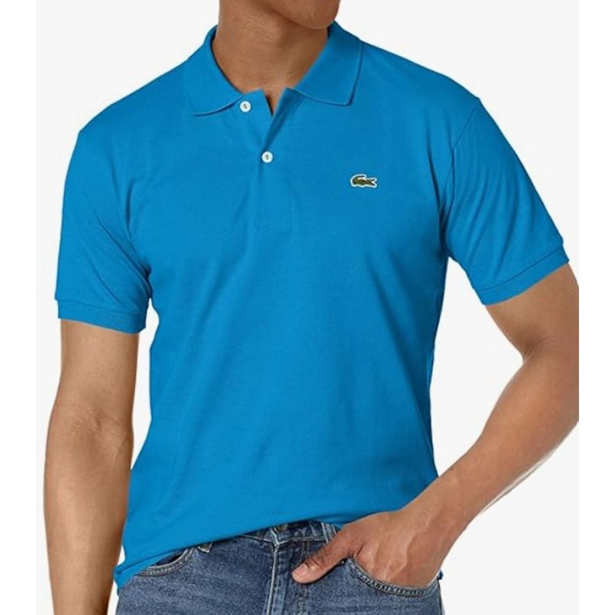 Lacoste Lacoste Mens Short Classic Chine L.12.12 Polo H Blue XL Size US XL / EU 56 / 4 - 1 Thumbnail