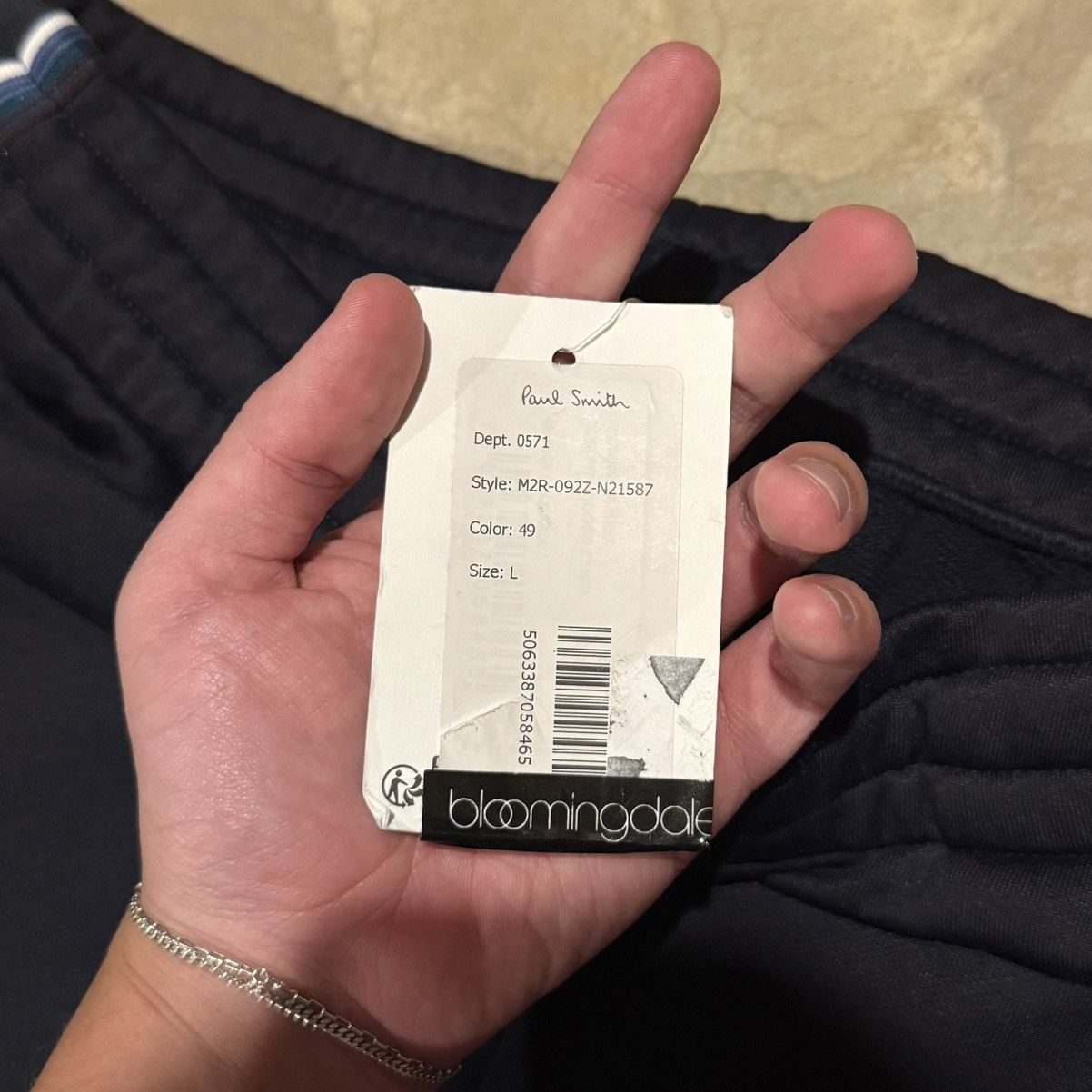 Paul Smith Brand New Paul Smith Stripe Trim Cotton Sweatpants Dark Navy Size US 36 / EU 52 - 9 Thumbnail