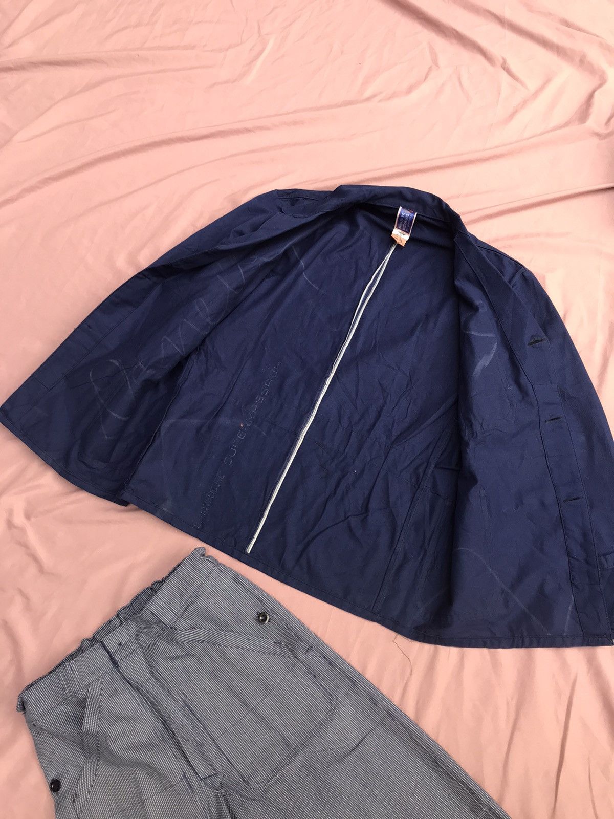 Self Edge × Vintage SELVEDGE NWT CANVAS CHORE JACKET NAVY BLUE Size US L / EU 52-54 / 3 - 7 Thumbnail