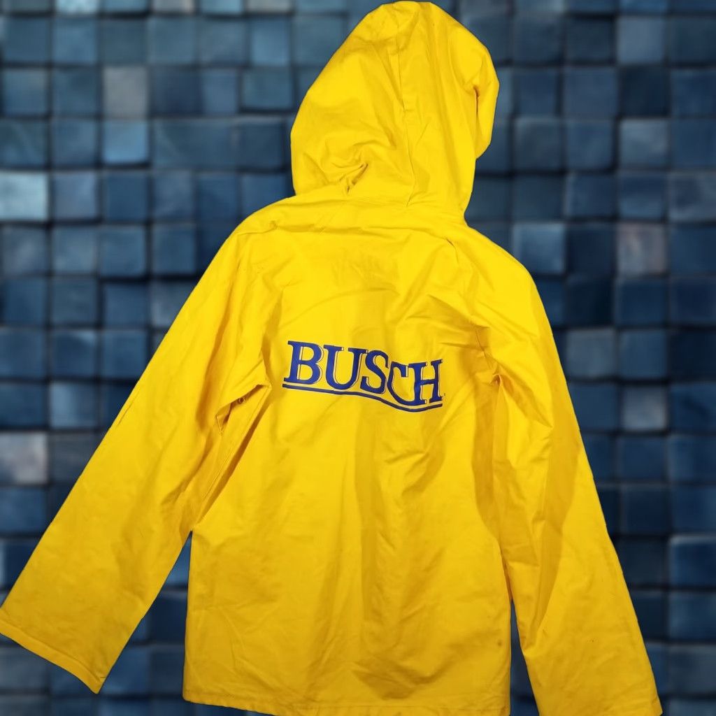 Vintage VINTAGE Anheuser-Busch Busch Beer Rain Jacket Mens Medium Yellow 80s Outdoor Casual All Seasons Zipper Size US M / EU 48-50 / 2 - 1 Thumbnail
