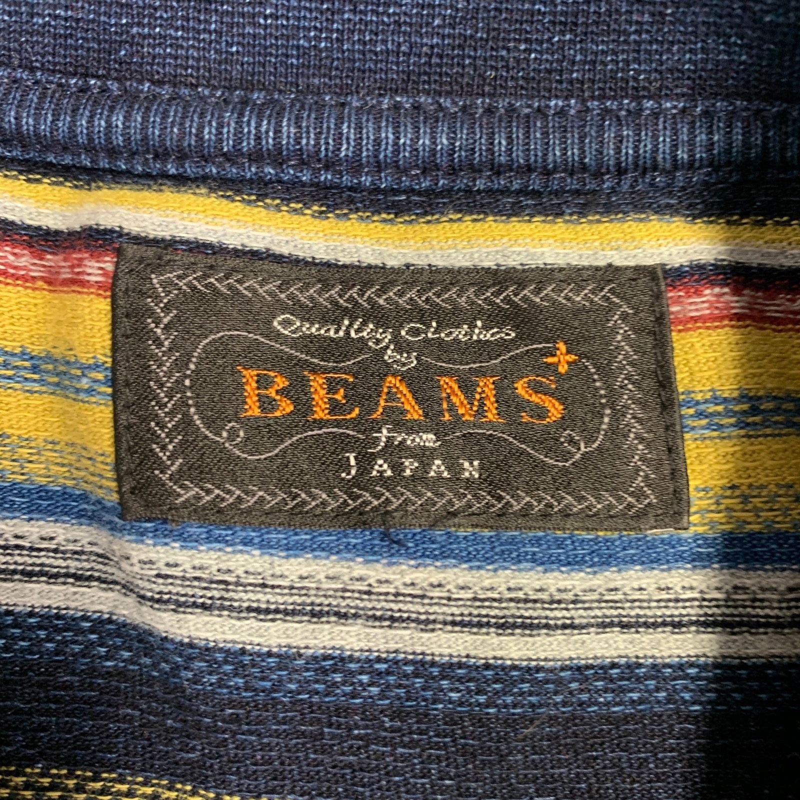 Beams Plus M Black Multi Color Stripe Cotton Crew Neck Pullover Size US M / EU 48-50 / 2 - 5 Thumbnail