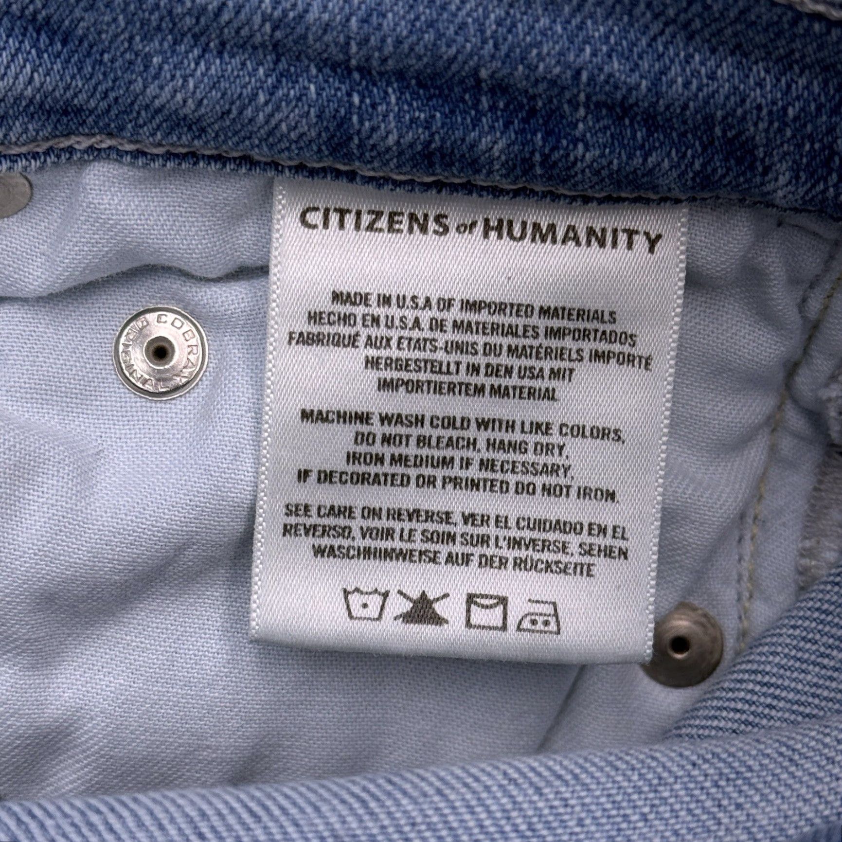 Citizens Of Humanity Citizens Of Humanity Jeans Rocket Crop High Rise Skinny 24 Blue Stretch Size 42" / US 20 - 7 Thumbnail