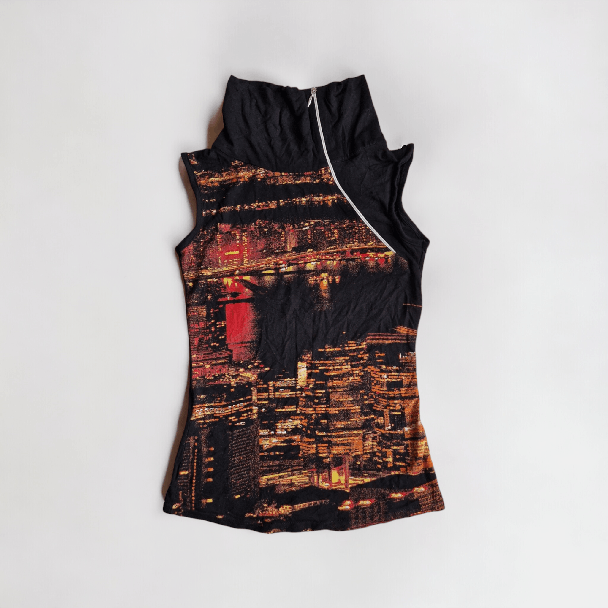 image of Cybery2K City Tank Top - Xs/s, Gaultier / Plein Sud Style in Black/Red, Women's (Size Small)