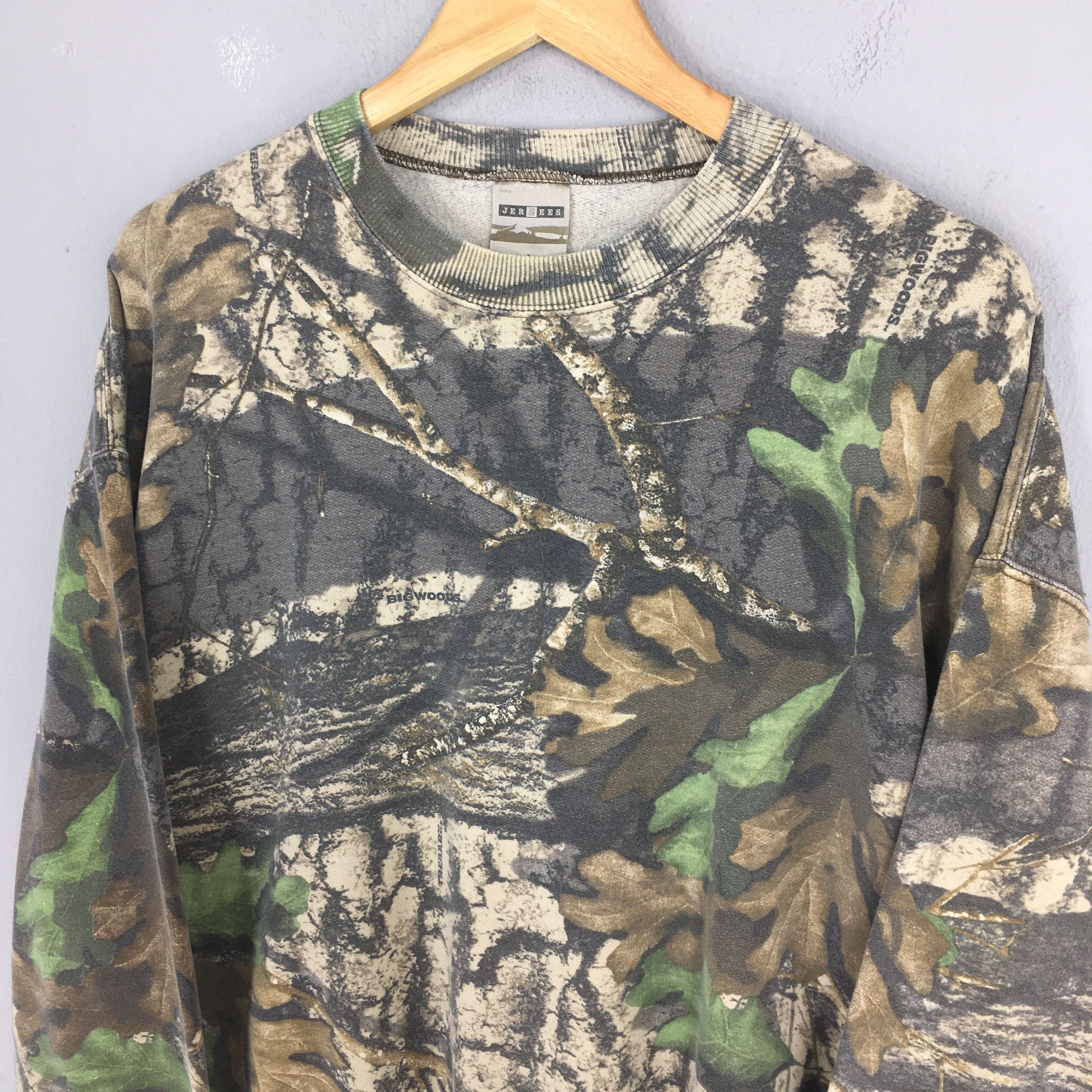 Jerzees × Vintage Vintage Jerzees Outdoors Mossy Oak Camo Sweatshirt XLarge Size US L / EU 52-54 / 3 - 3 Thumbnail