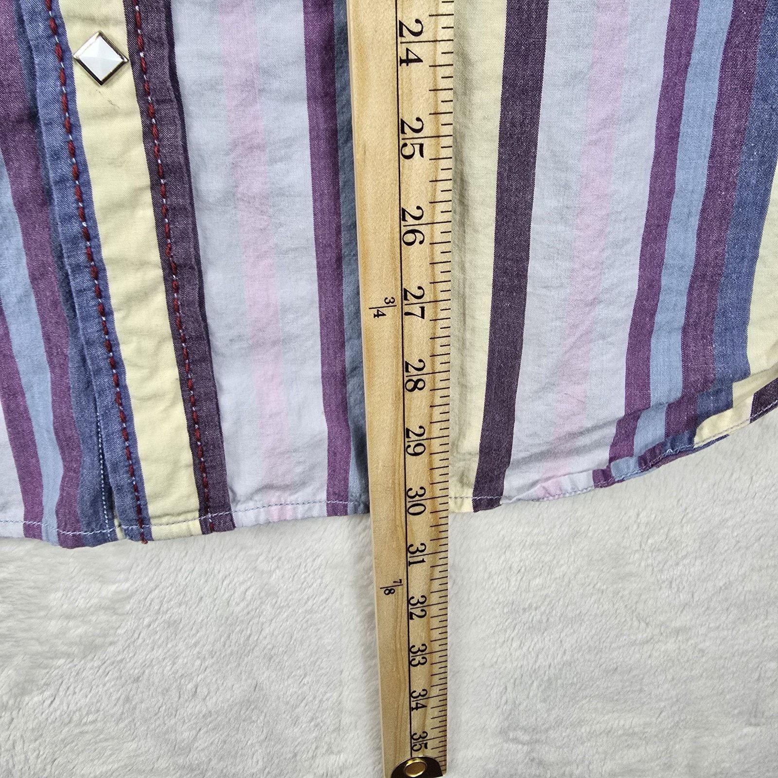 Robert Graham Robert Graham Striped Western Shirt Diamond Pearl Snap Med Size US M / EU 48-50 / 2 - 10 Thumbnail