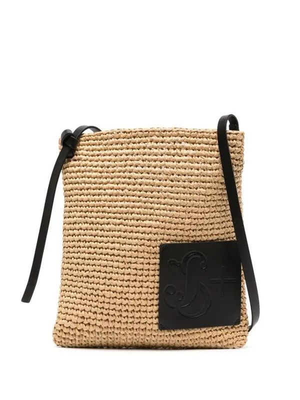 Jil Sander o1loc1c0426 Size:OS/Crochet Raffia Messenger Bag in Beige Size ONE SIZE - 1 Thumbnail