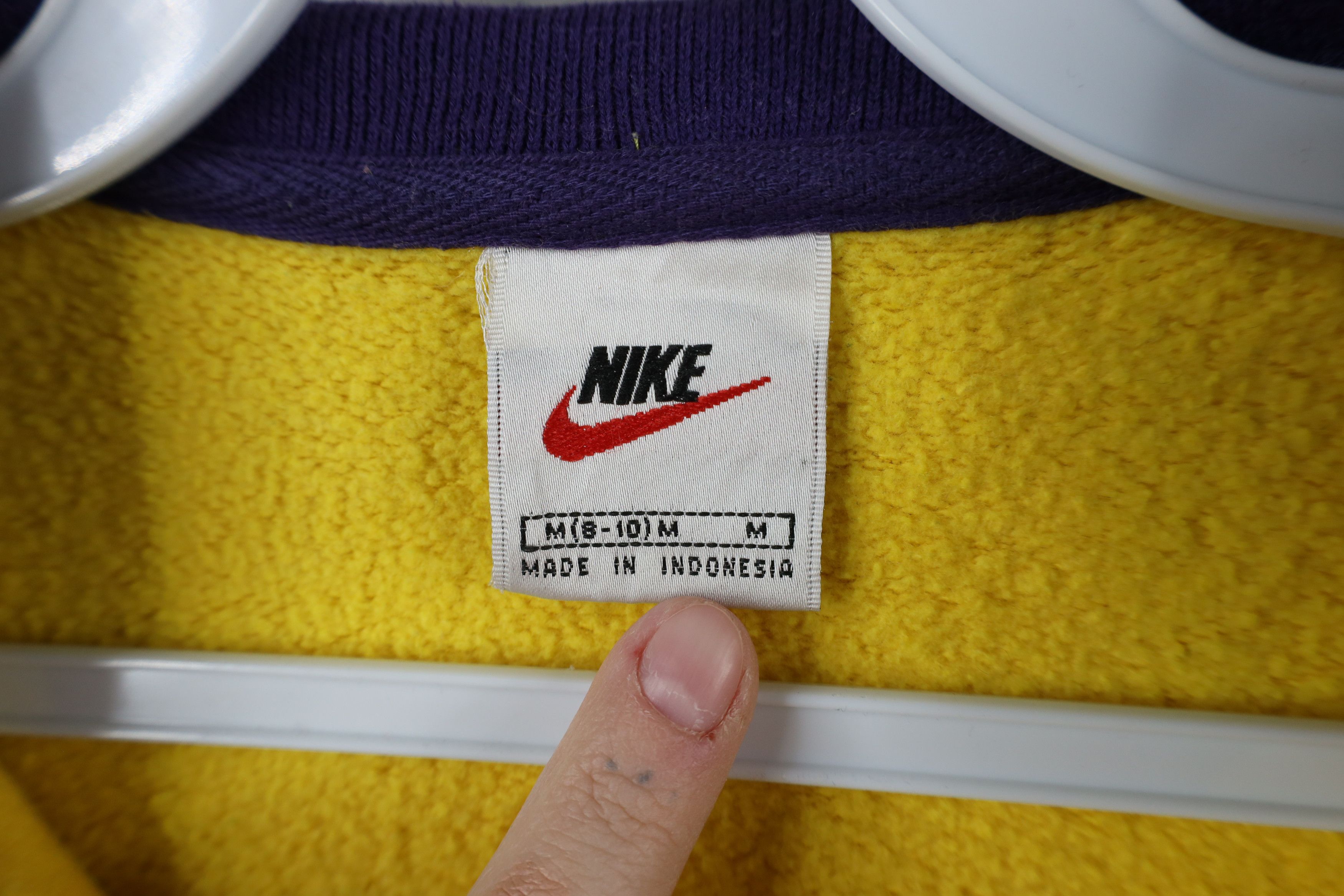 Nike × Vintage Vintage 90s Nike Scott Mini Swoosh Half Zip Sweatshirt Size M / US 6-8 / IT 42-44 - 8 Thumbnail