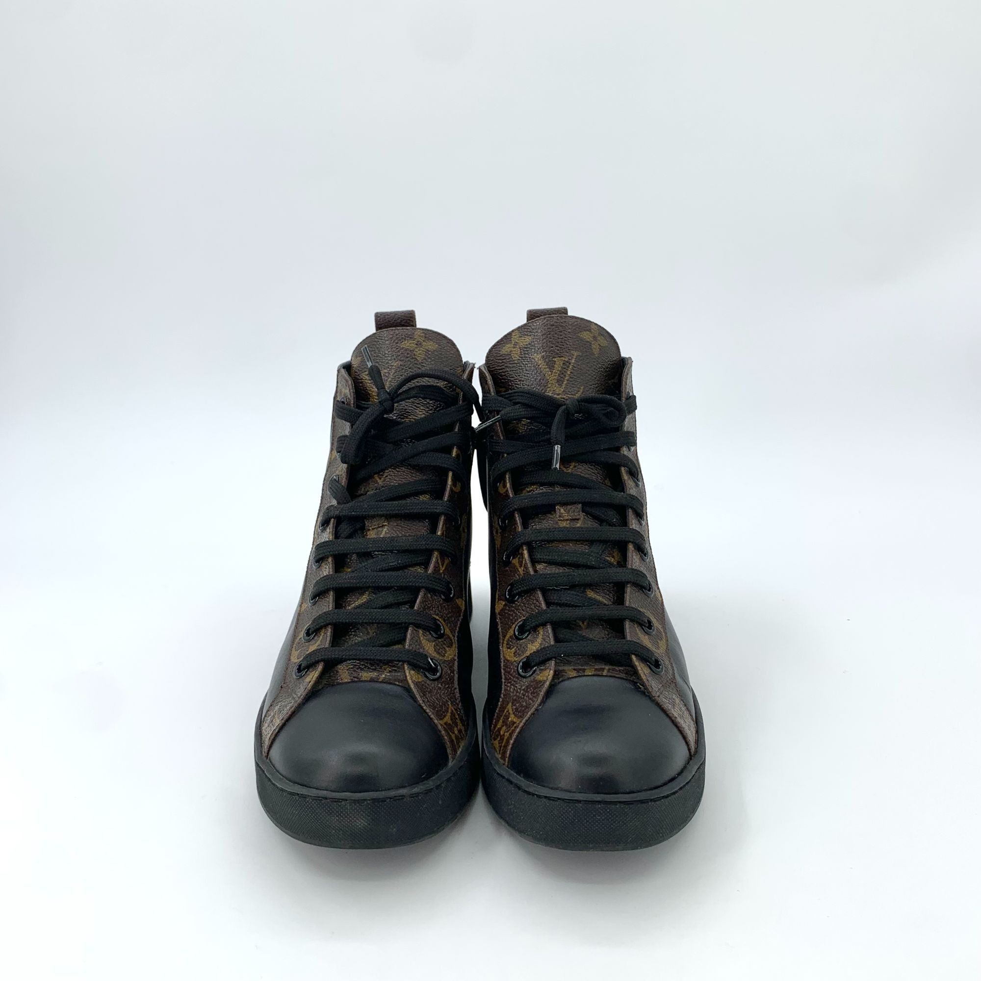 Louis Vuitton Louis Vuitton High-Top Monogram Sneakers With Side Zipper & Size US 6 / IT 36 - 2 Thumbnail