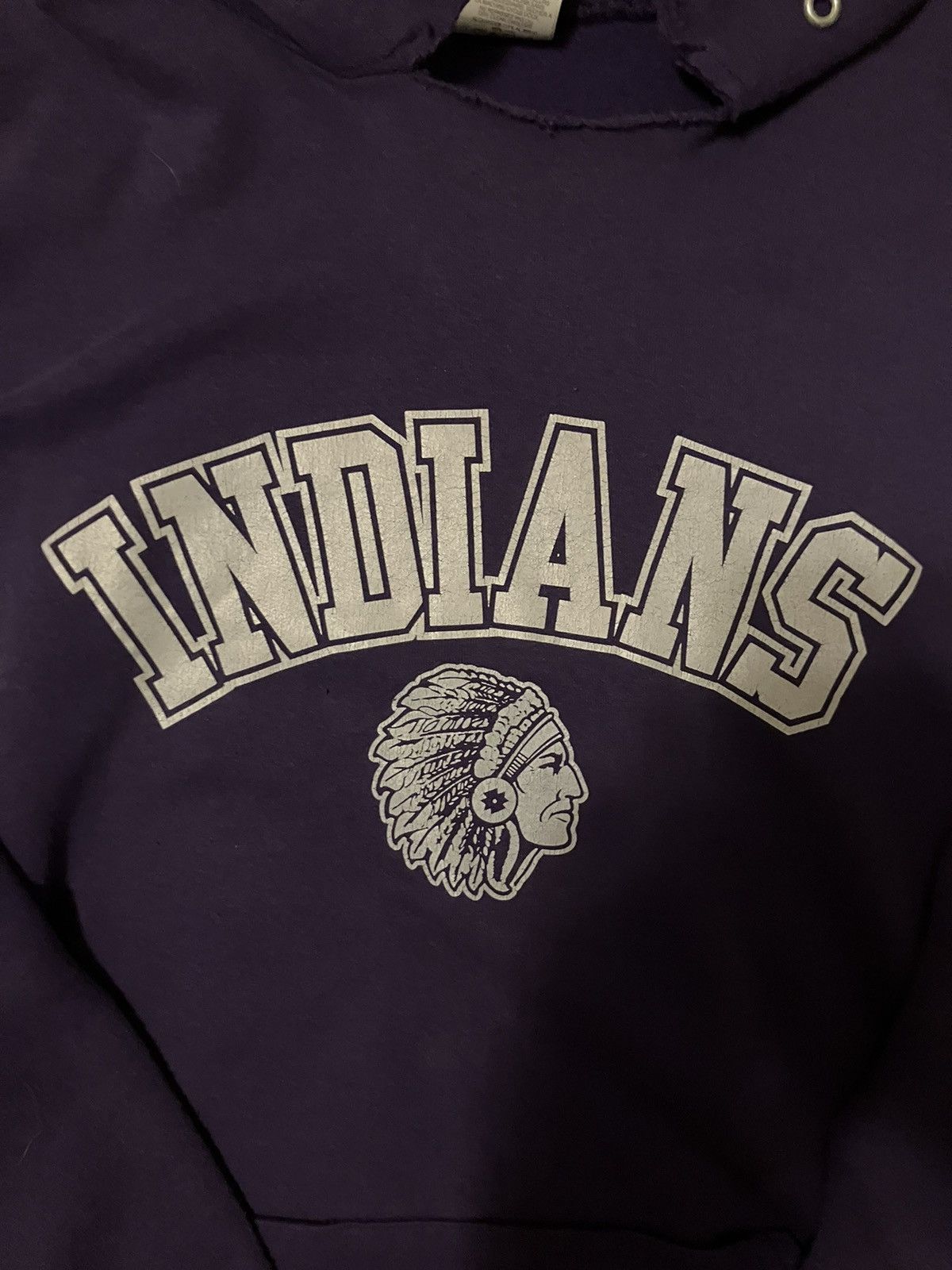 Jerzees × Vintage Vintage Purple Indians Hoodie Size US XXL / EU 58 / 5 - 2 Thumbnail