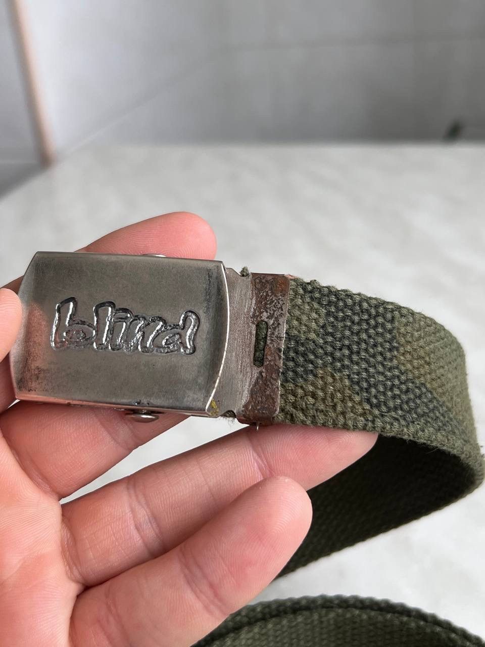 Girl Skateboards 90s Vintage Blind Skateboard Camo Military Army style belt Size ONE SIZE - 3 Thumbnail
