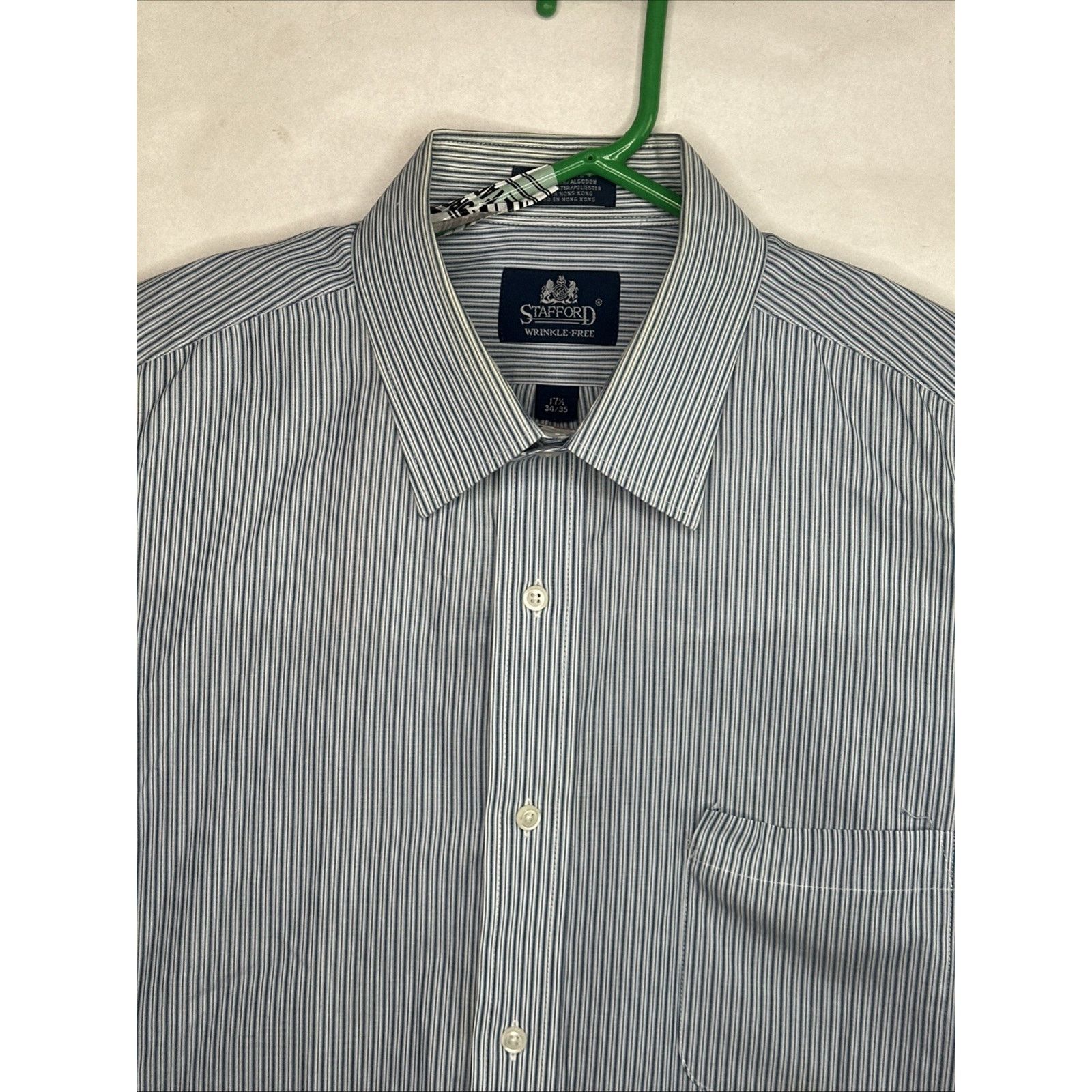 Stafford Stafford Wrinkle Free Shirt Mens Vintage Fit Size 17 1/2 Size US XL / EU 56 / 4 - 4 Thumbnail