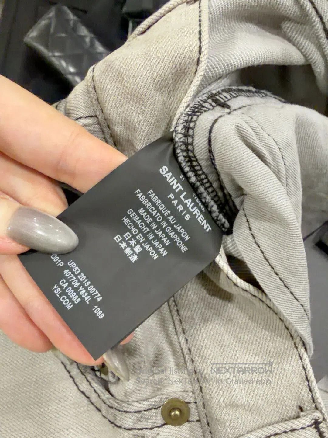 Saint Laurent Paris Saint Laurent Tie-Dye Denim Pants. Size US 31 - 5 Thumbnail