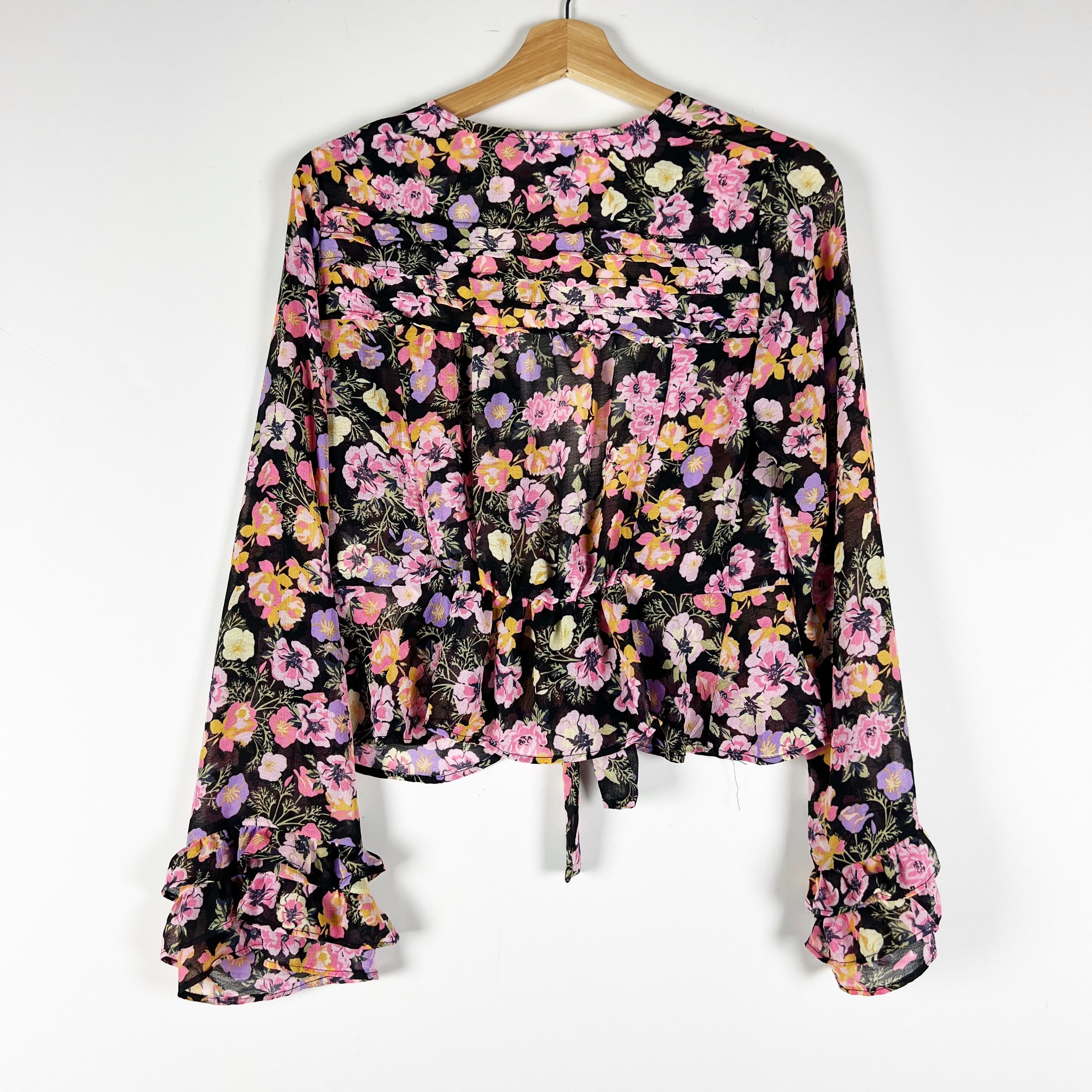 Free People Free People Maybel Tulle Mesh V Neck Long Size XS / US 0-2 / IT 36-38 - 4 Thumbnail