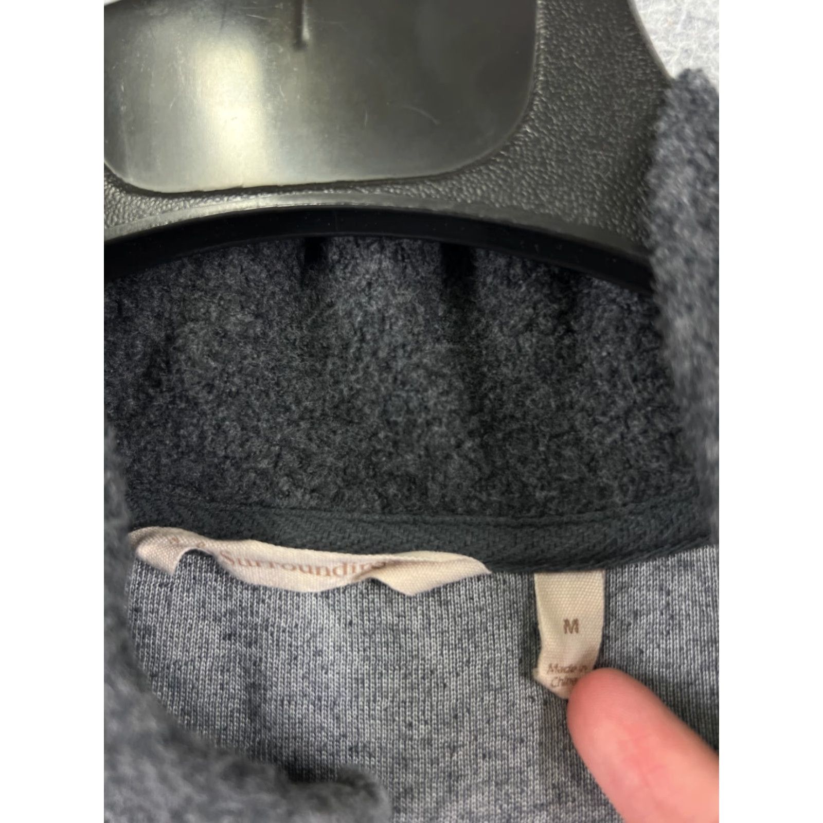 Soft Surroundings Soft Surroundings Womens Sweater M Gray 1/4 Zip Button Cotton Blend Long Sleeves Mock Neck Vintage: No Size M / US 6-8 / IT 42-44 - 3 Thumbnail