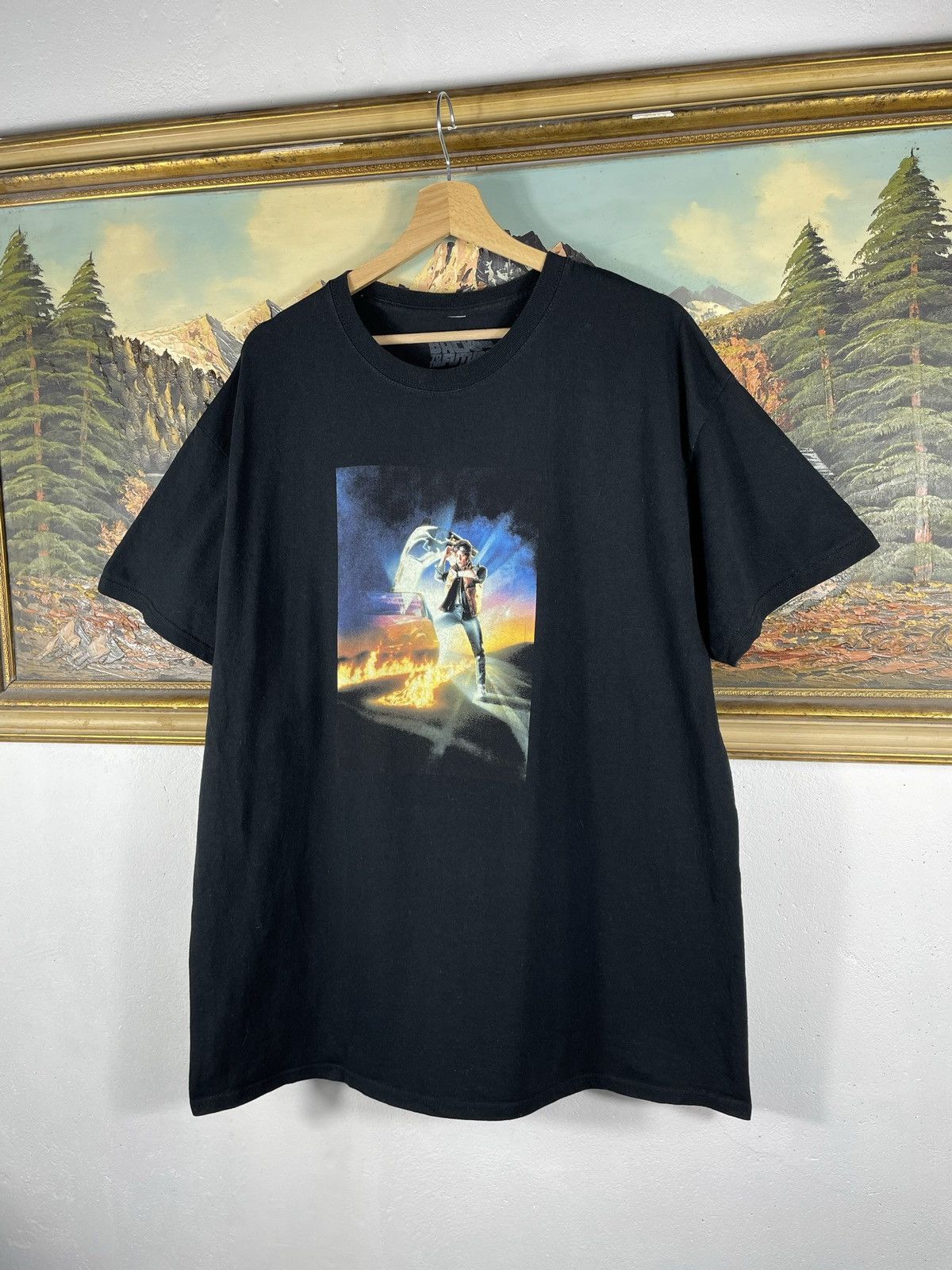 Band Tees × Vintage Black Vintage Retro Y2k 00s T shirt Tee Back To The Future Size US XL / EU 56 / 4 - 2 Thumbnail