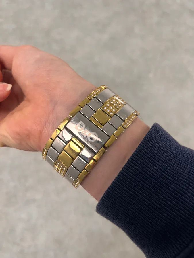 Dolce & Gabbana 2000s Dolce & Gabbana Metal Golden & Silver Old School Watch Size ONE SIZE - 4 Thumbnail