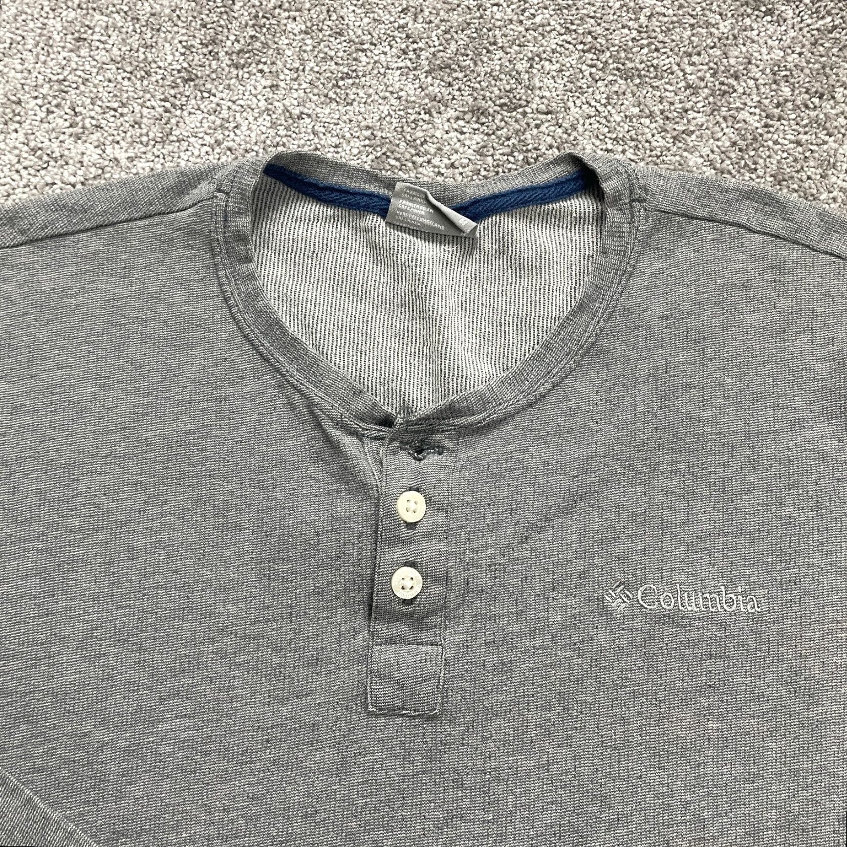 Vintage Columbia Alphine Thistle Henley Shirt Men Medium Gray Long Sleeve Casual Outdoor Size US L / EU 52-54 / 3 - 3 Thumbnail
