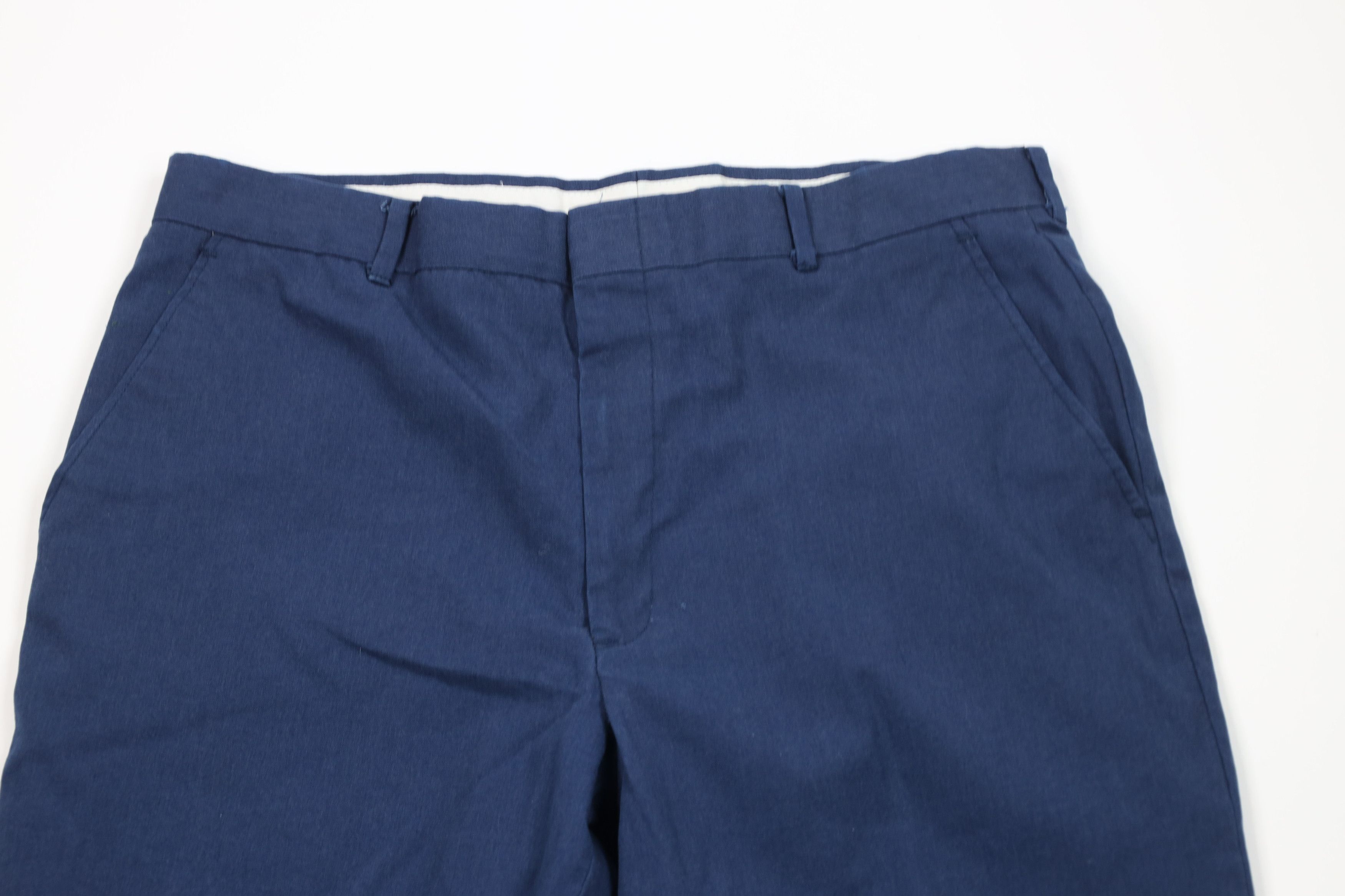 Vintage Vintage 70s Streetwear Wide Leg Workwear Pants Blue USA Size US 34 / EU 50 - 2 Thumbnail