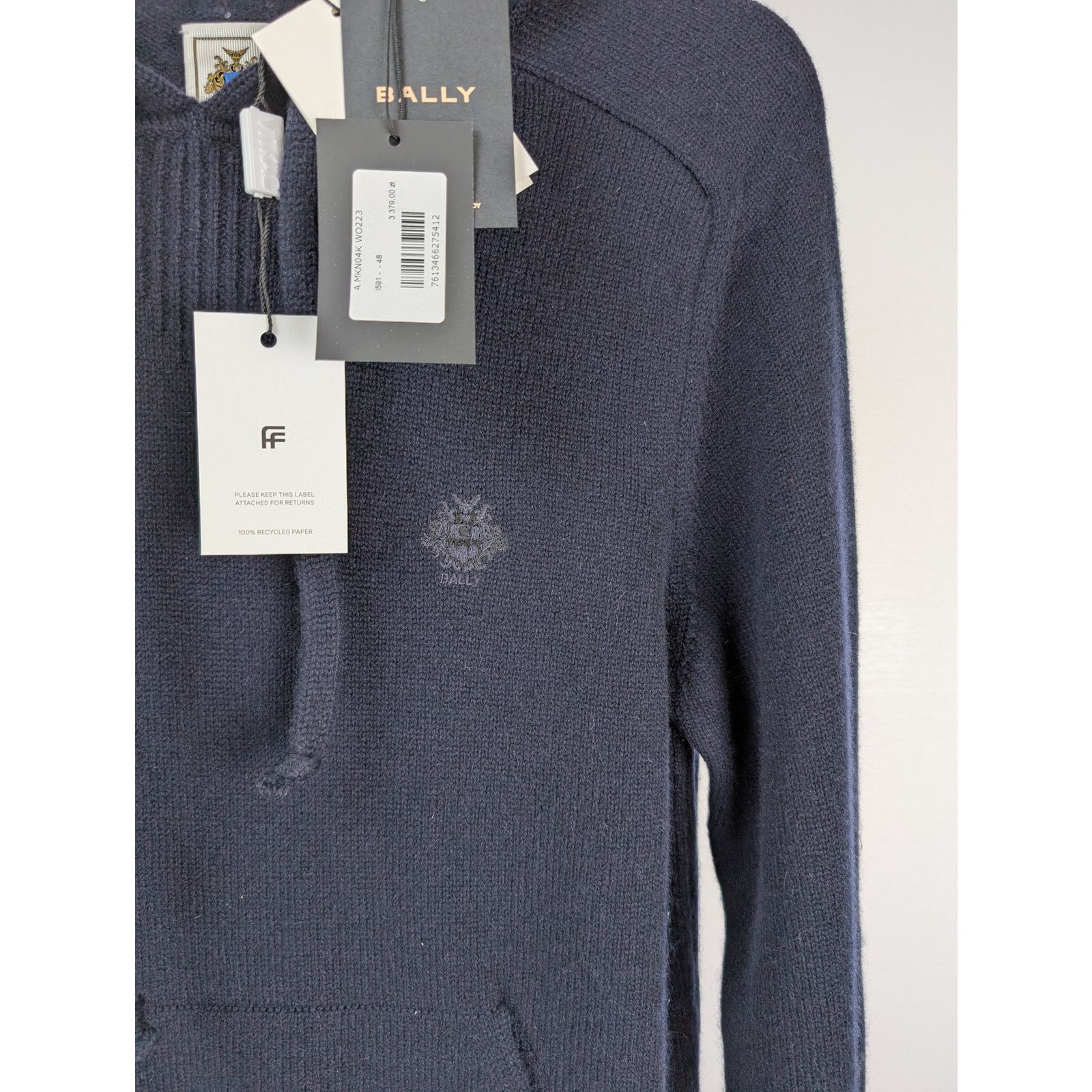 Bally o1rshd1 CC20 Hoodie with Logo Embroidery in Navy Size US M / EU 48-50 / 2 - 6 Thumbnail