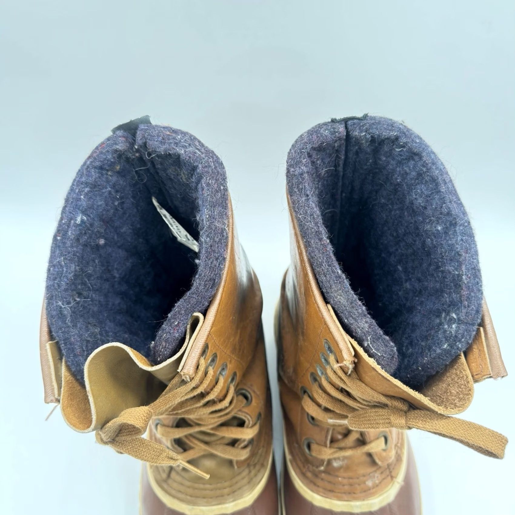 SOREL VINTAGE Sorel Kaufman Boots Mens 9/9.5 Leather Waterproof Rubber Snow Insulated Wool-Blend Liner Canada Size US 9.5 / EU 42-43 - 5 Thumbnail