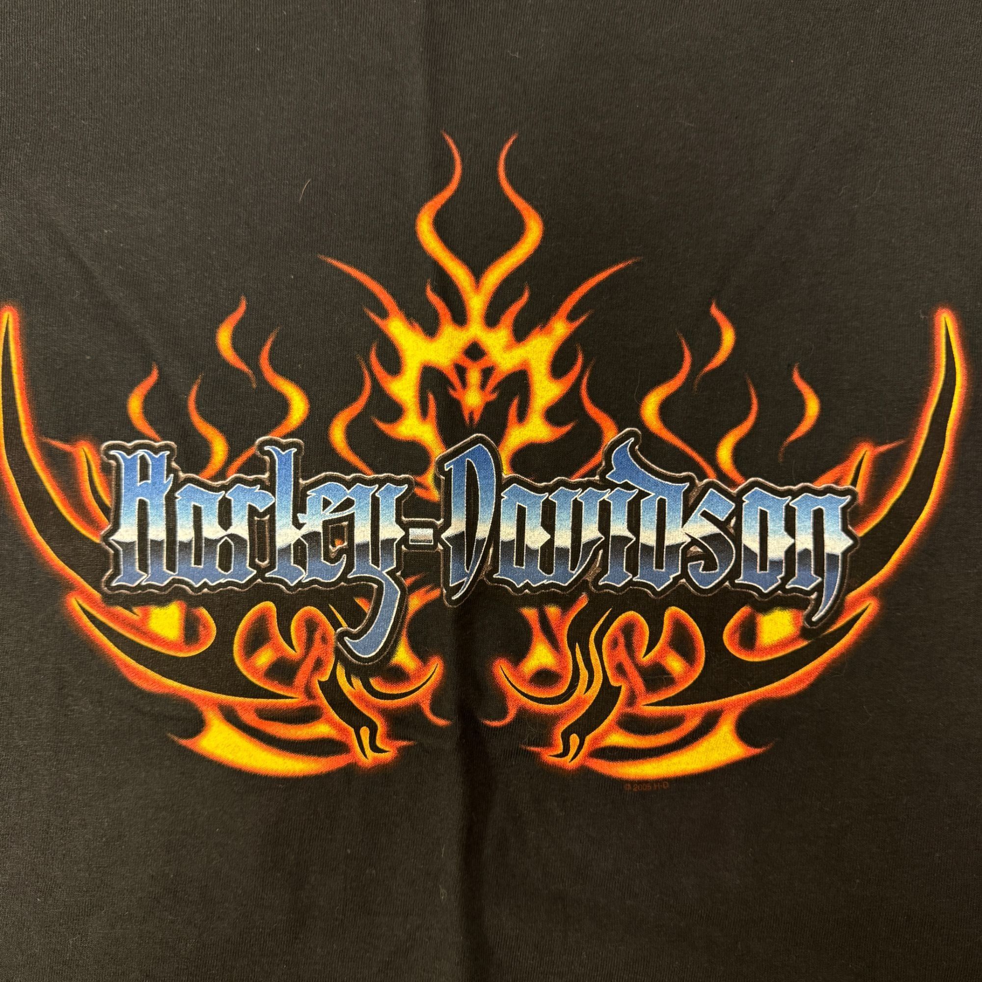 Harley Davidson NWT NoS H-D Napoli Italia Motorcycle Biker FLAMING EAGLE Tee Size US M / EU 48-50 / 2 - 4 Thumbnail