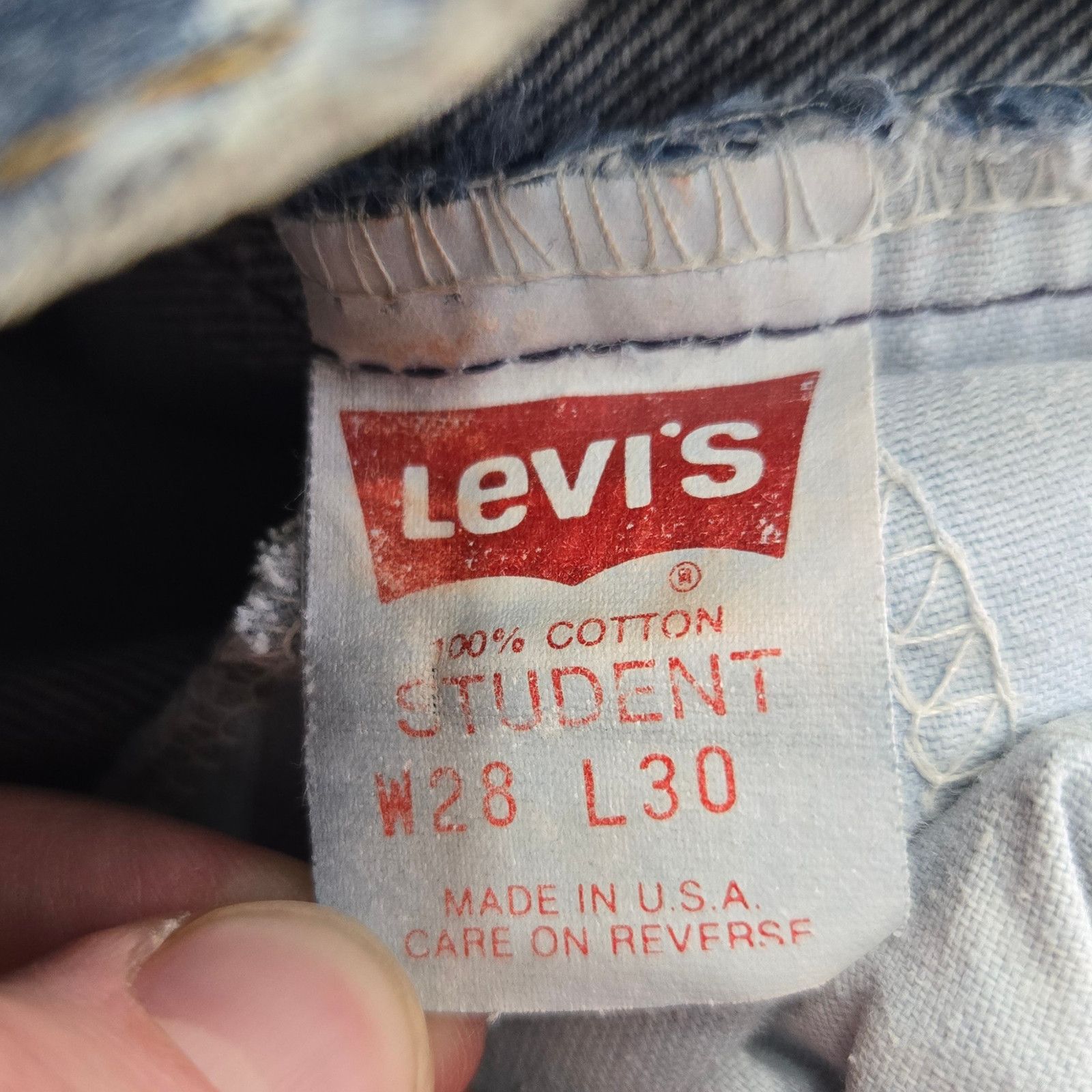 Levi's Vintage Levi’s Orange Tab Acid Wash Straight Leg Jeans W28 Size 28" / US 6 / IT 42 - 6 Thumbnail