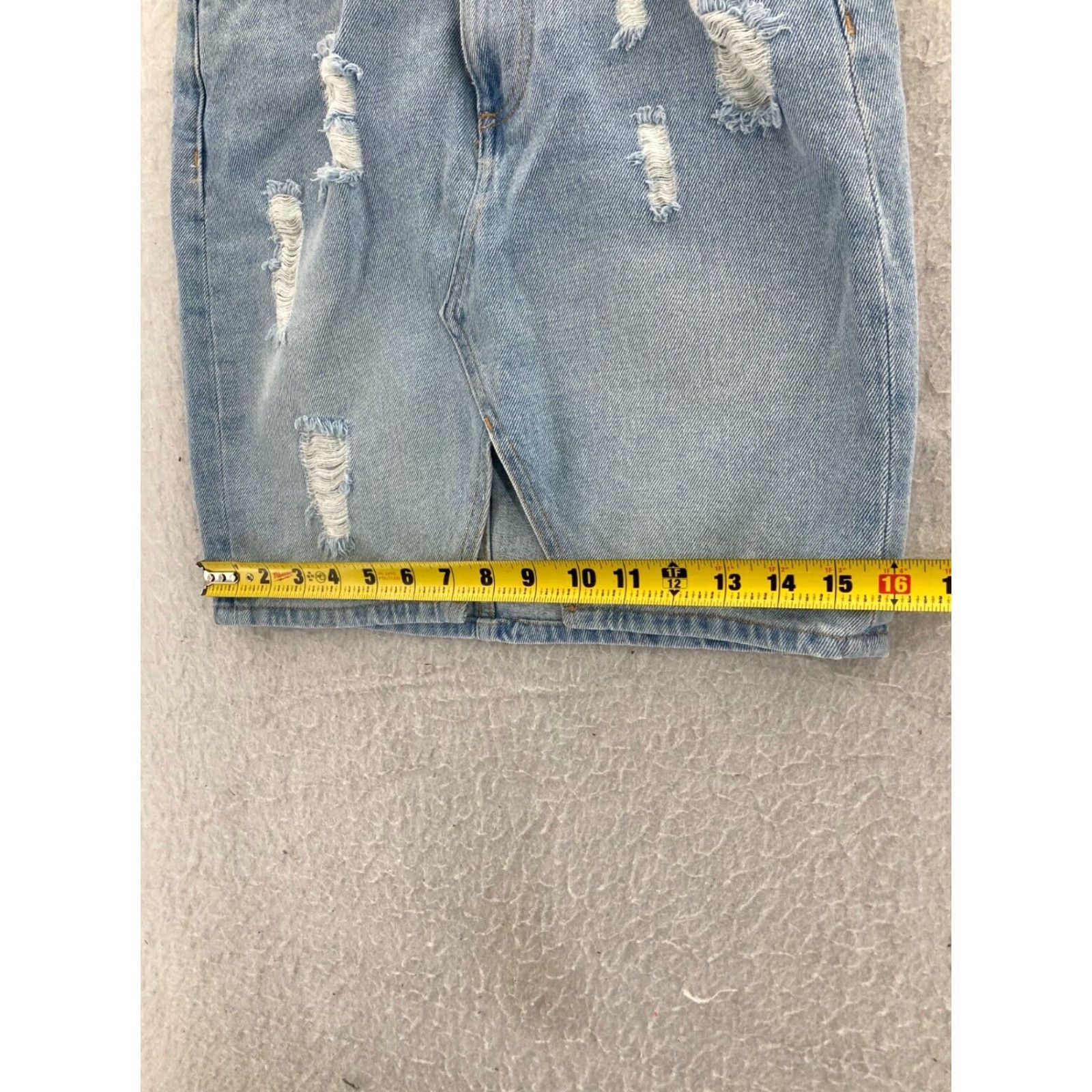 H&M H&M Jean Skirt Womens 4 Distressed NWT Size 27" / US 4 / IT 40 - 3 Thumbnail