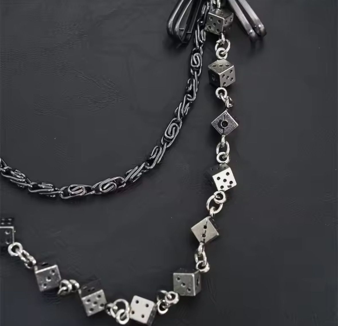 Other Motorcycle KeyChain Jean Biker Wallet Belt Chain Dice Charms Size ONE SIZE - 4 Thumbnail