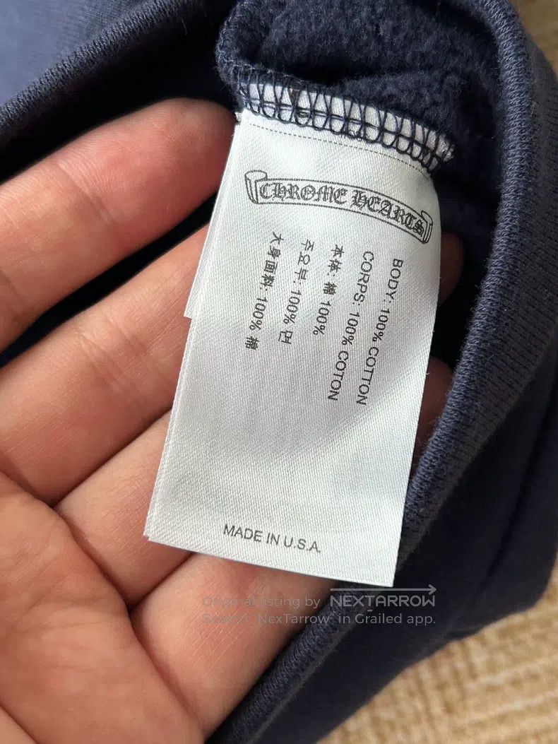 Chrome Hearts CHROME HEARTS Size M Red horseshoe print navy blue hoodie Size US M / EU 48-50 / 2 - 6 Thumbnail