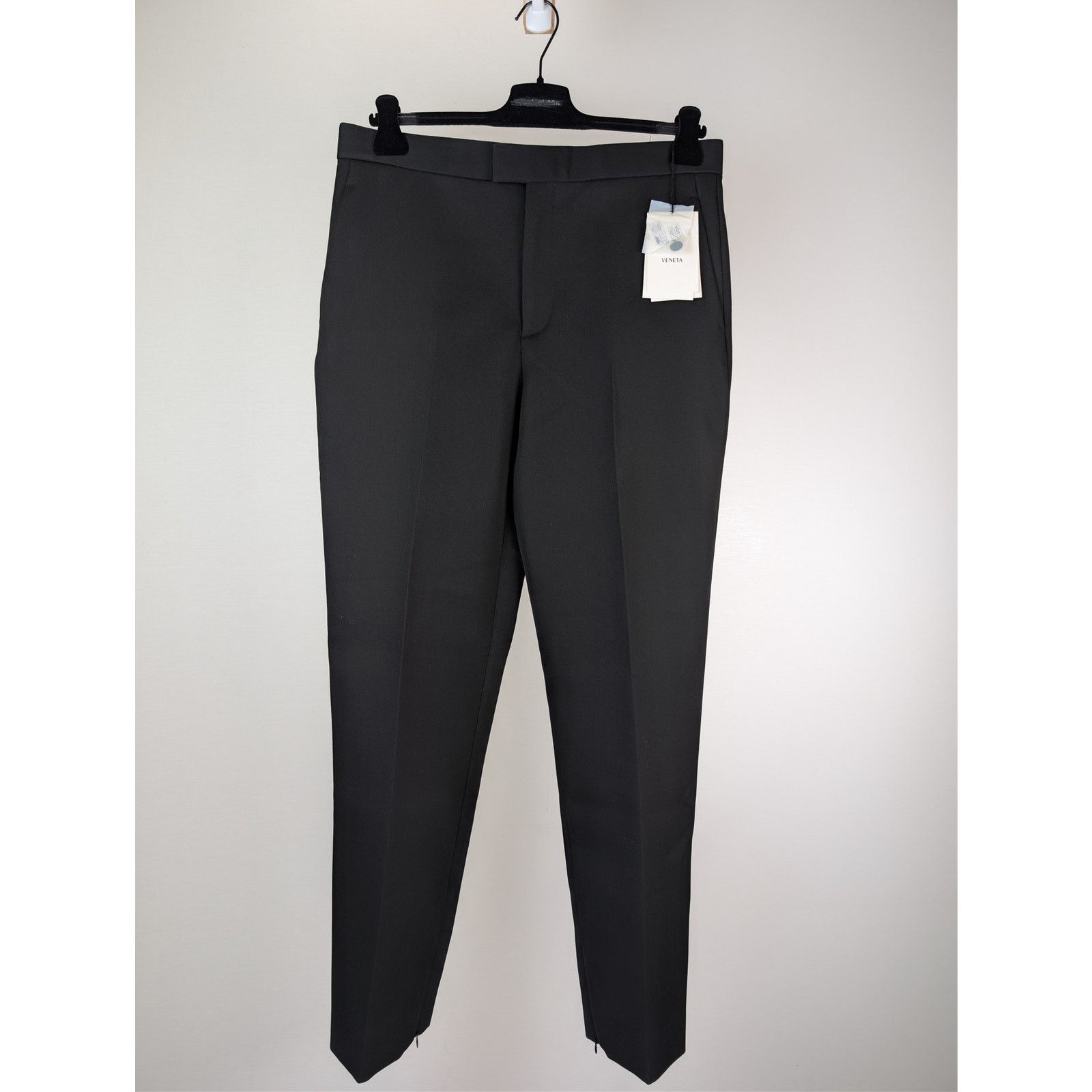 Bottega Veneta o1rshd1 Compact Wool Trousers Pants in Black Size US 34 / EU 50 - 12 Thumbnail