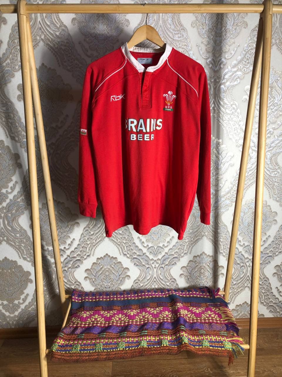 VERY RARE REEBOK WRU WALES CYMRU RUGBY JERSEY RETRO Y2K 90s