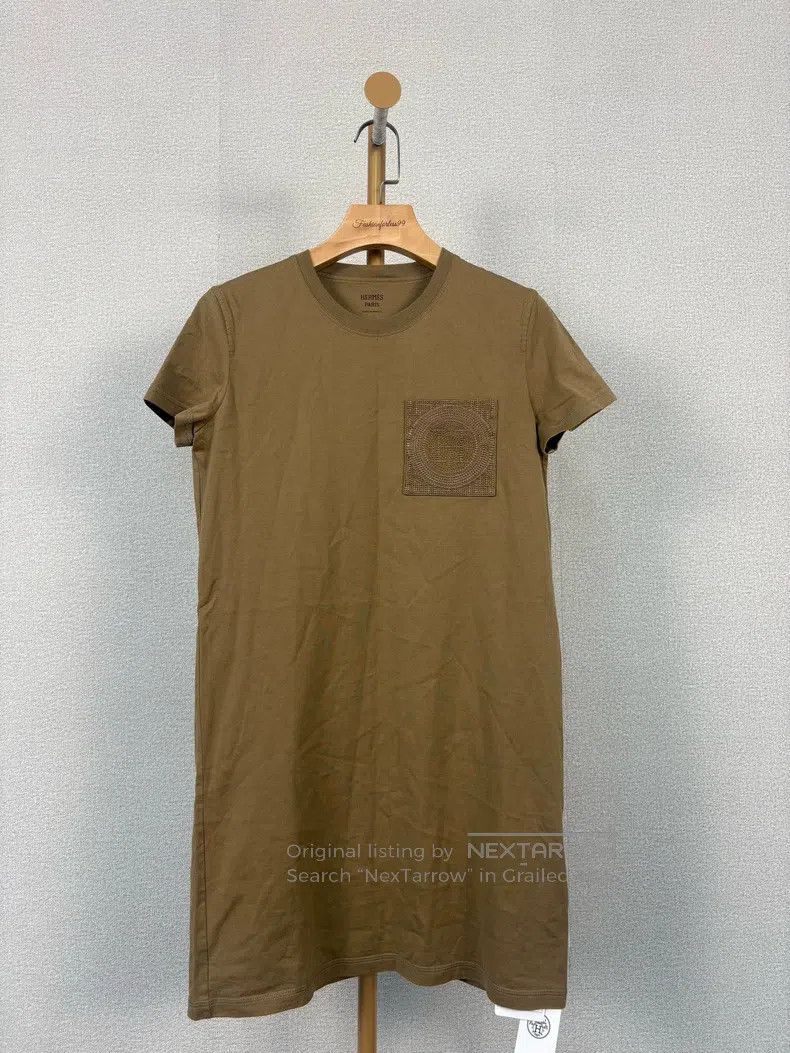 Hermes Hermes Embroidered pocket dress Size XXS / US 00 / IT 34 - 1 Thumbnail