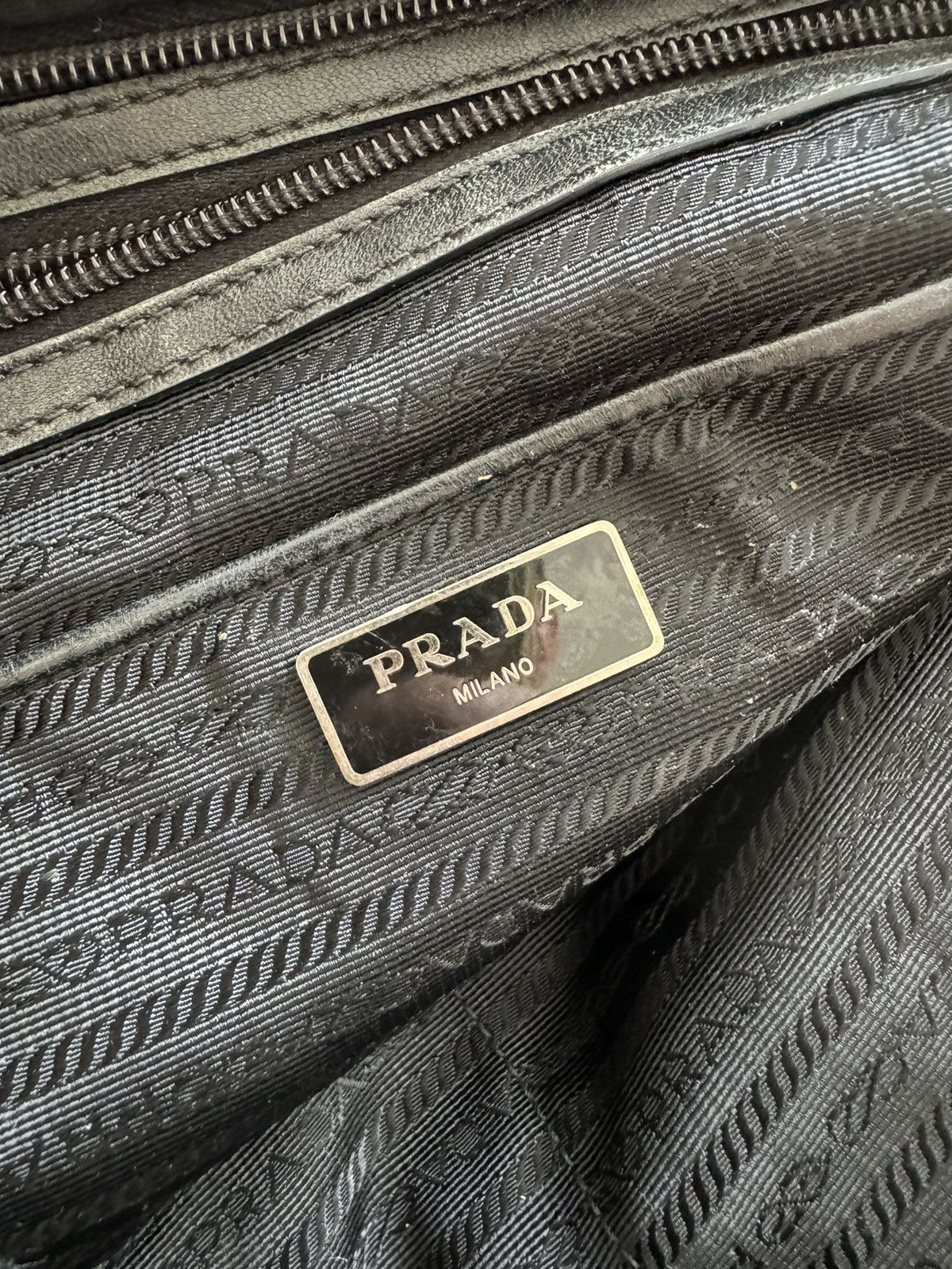 Prada Prada Black Quilted handbag with triangle Size ONE SIZE - 9 Thumbnail