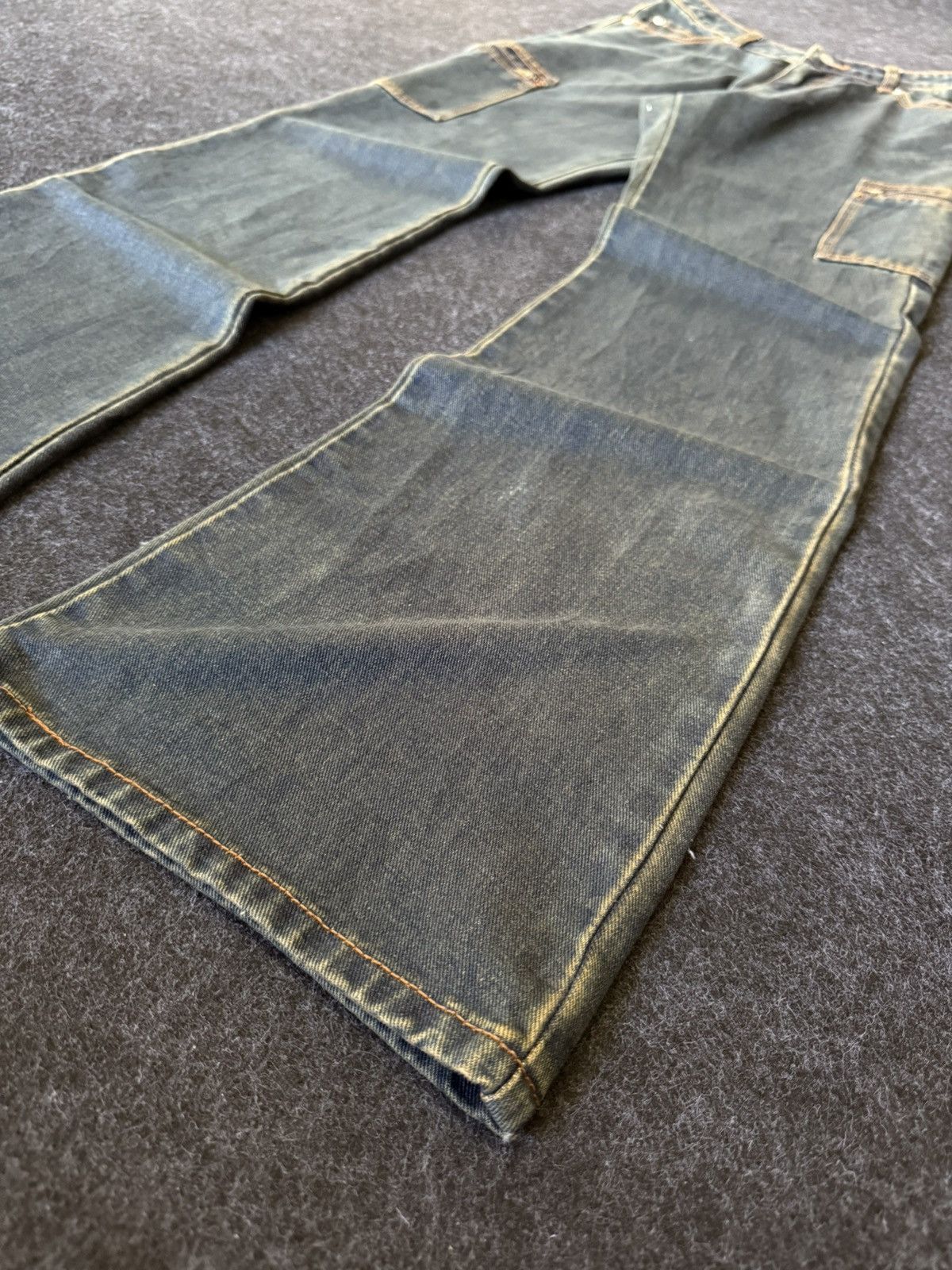 If Six Was Nine × Japanese Brand × Le Grande Bleu (L.G.B.) Daily Topics Japan Flare Cargo Faded Seam Jeans Size US 28 / EU 44 - 8 Thumbnail