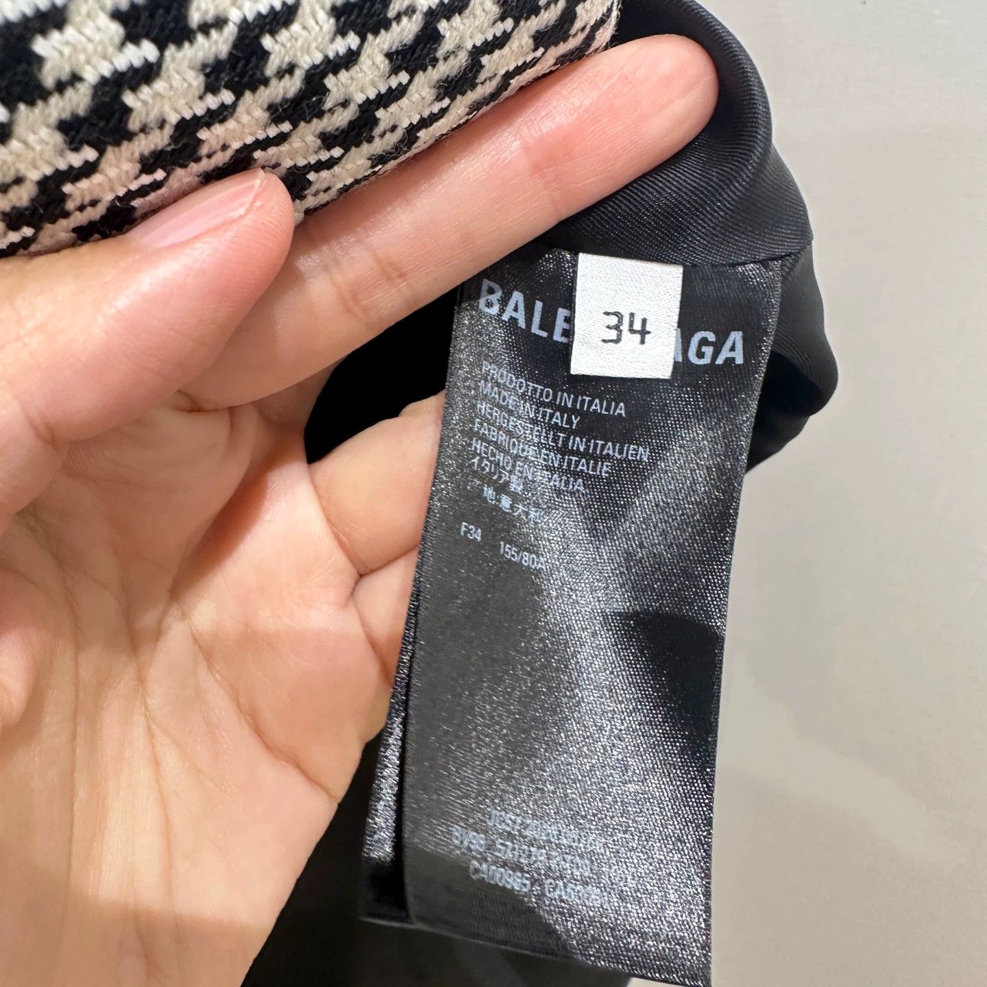 Balenciaga Balenciaga mar106 Hourglass houndstooth blazer 34 Size XXS / US 00 / IT 34 - 5 Thumbnail