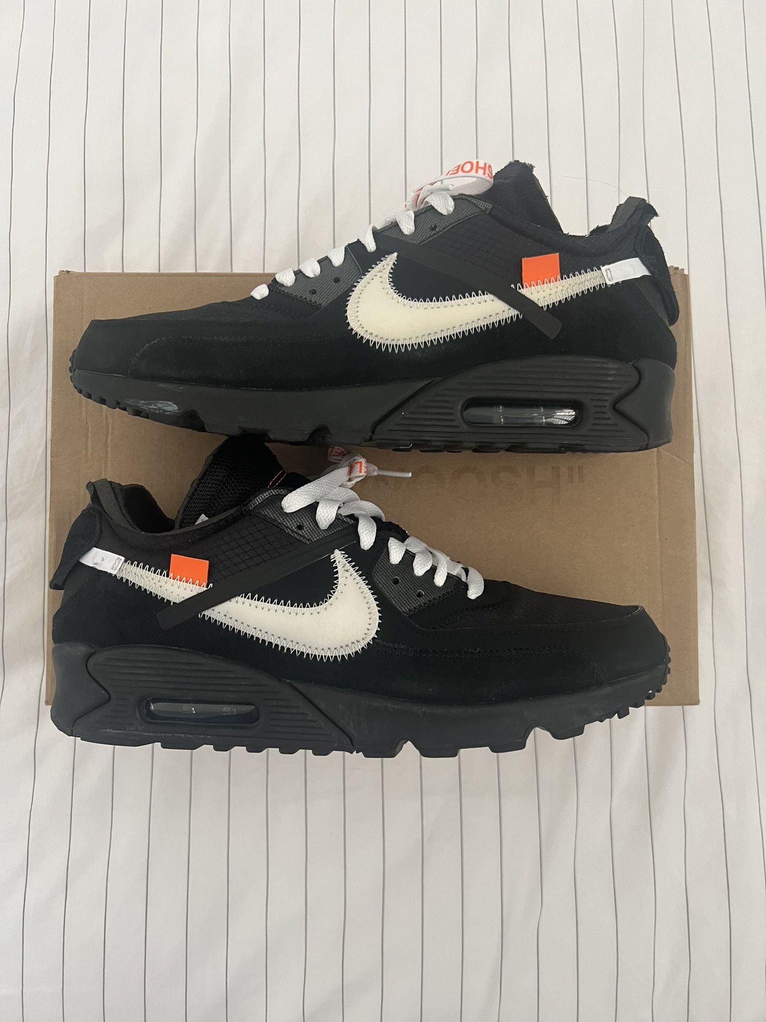 Nike × Off-White Off-White Nike Air Max 90 Black Size US 9 / EU 42 - 2 Thumbnail