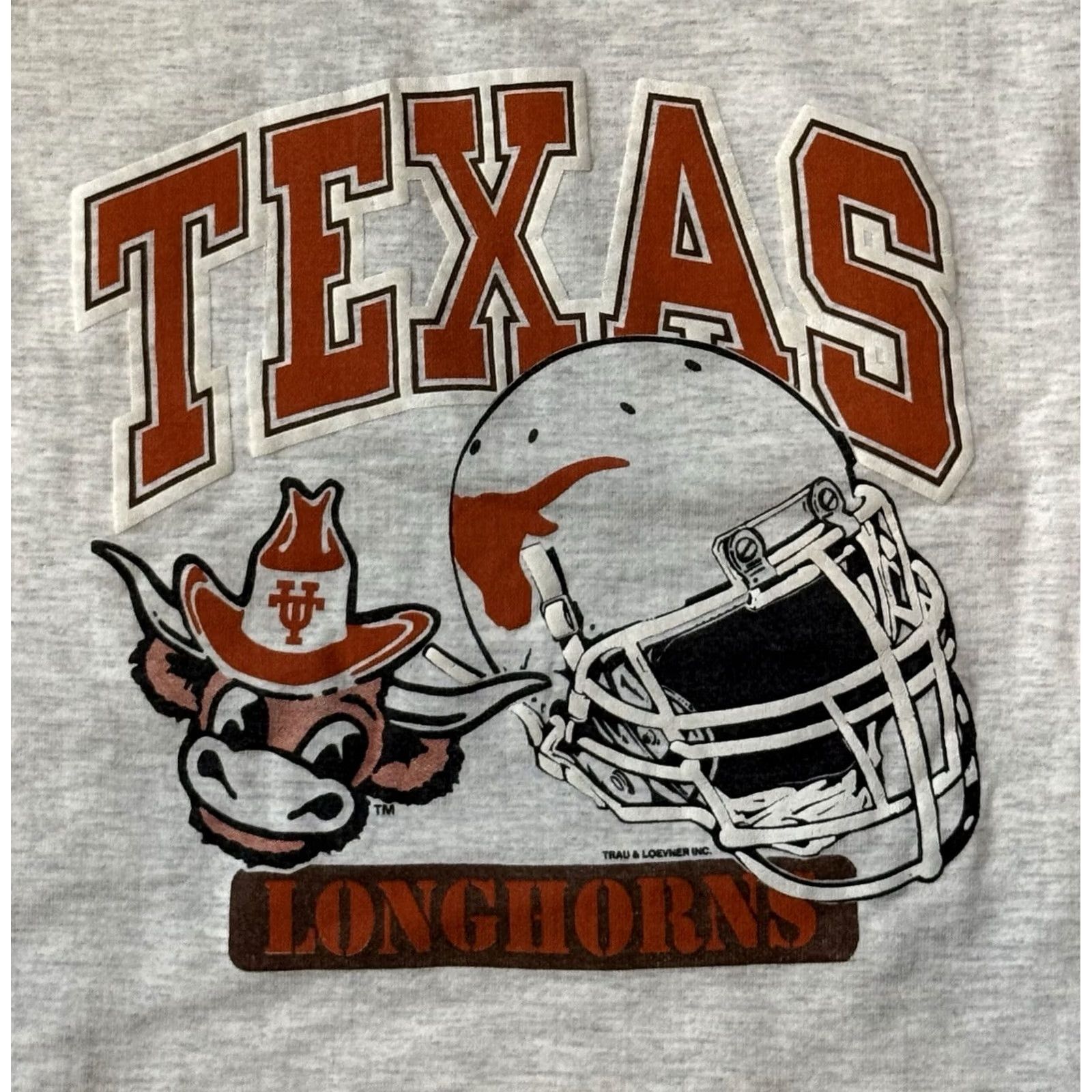 Vintage VINTAGE Bevo Crewneck Sweatshirt XL Men Gray 90s Texas Longhorns Football Graphic Print Size US XL / EU 56 / 4 - 3 Thumbnail