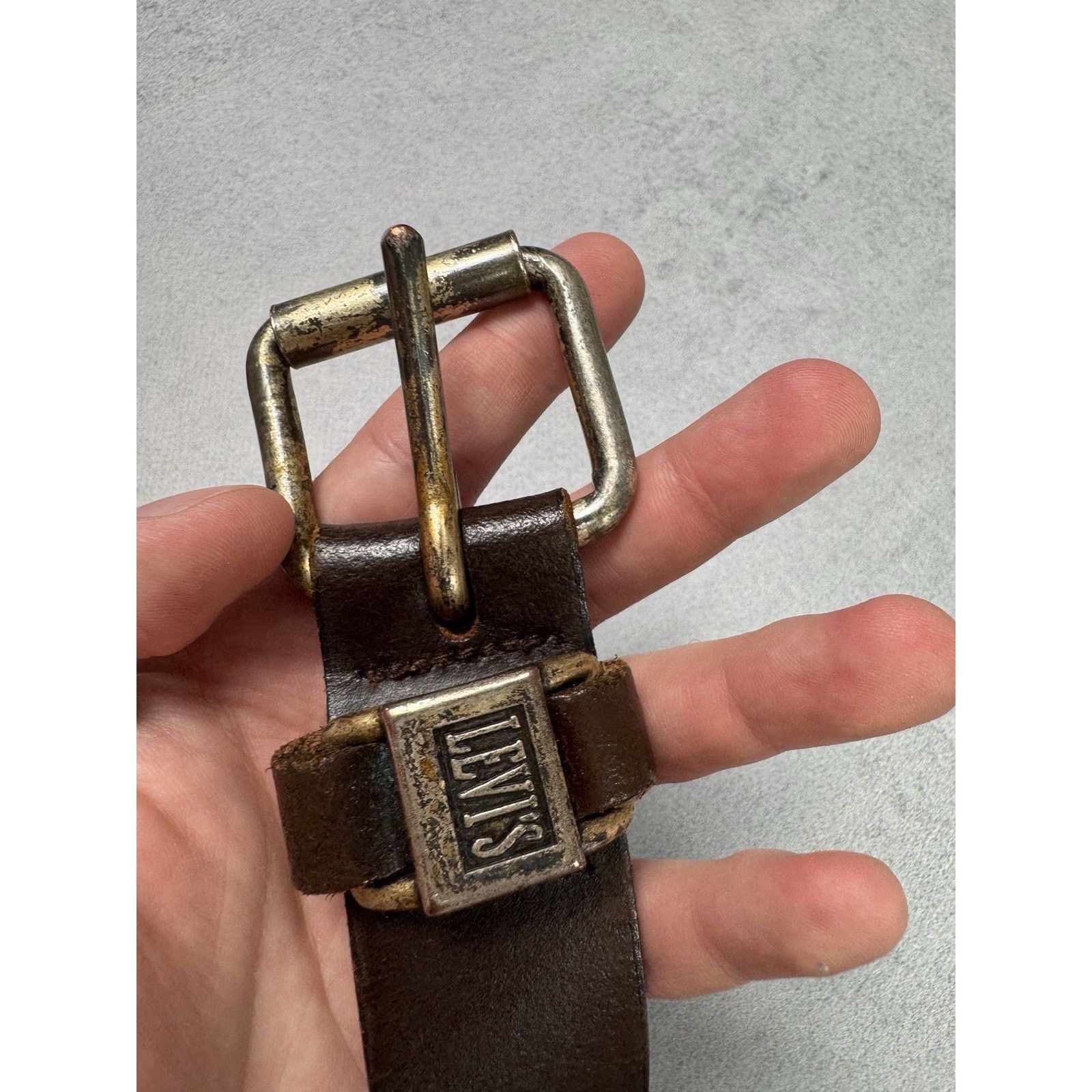 Levi's Vintage Levis Belt Logo Leather Men Brown Size 90/36 Size 36 - 17 Thumbnail