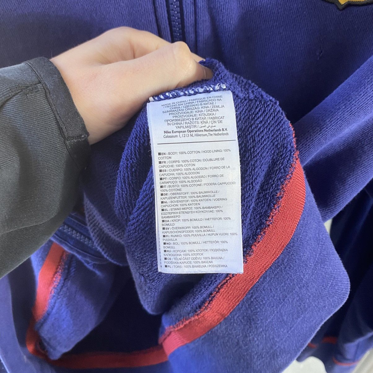 Nike Vintage Nike Barcelona zip hoodie navy soccer rare Size US M / EU 48-50 / 2 - 8 Thumbnail