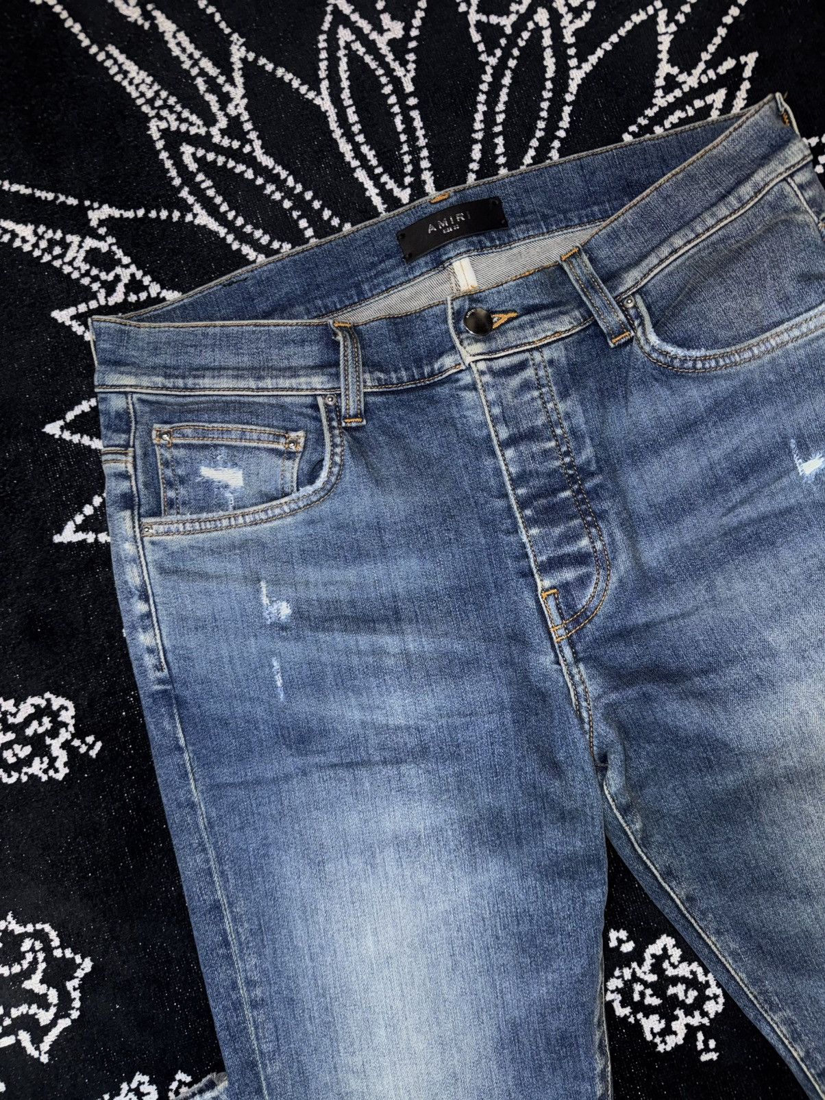 Amiri AMIRI BASIC DISTRESSED JEANS Size US 32 / EU 48 - 8 Thumbnail