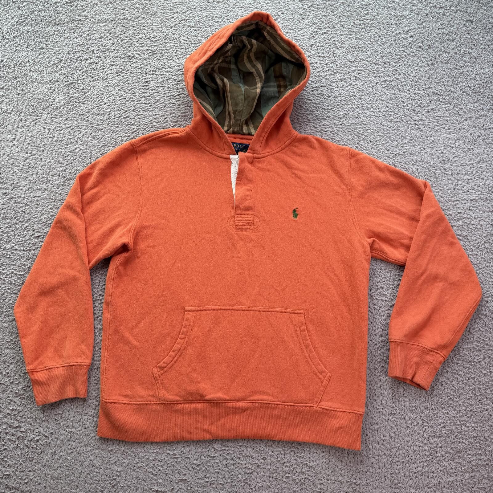 Polo Ralph Lauren Polo Ralph Lauren Orange Hoodie Youth L 14 16 Y2K Sweatshirt Size US L / EU 52-54 / 3 - 1 Thumbnail